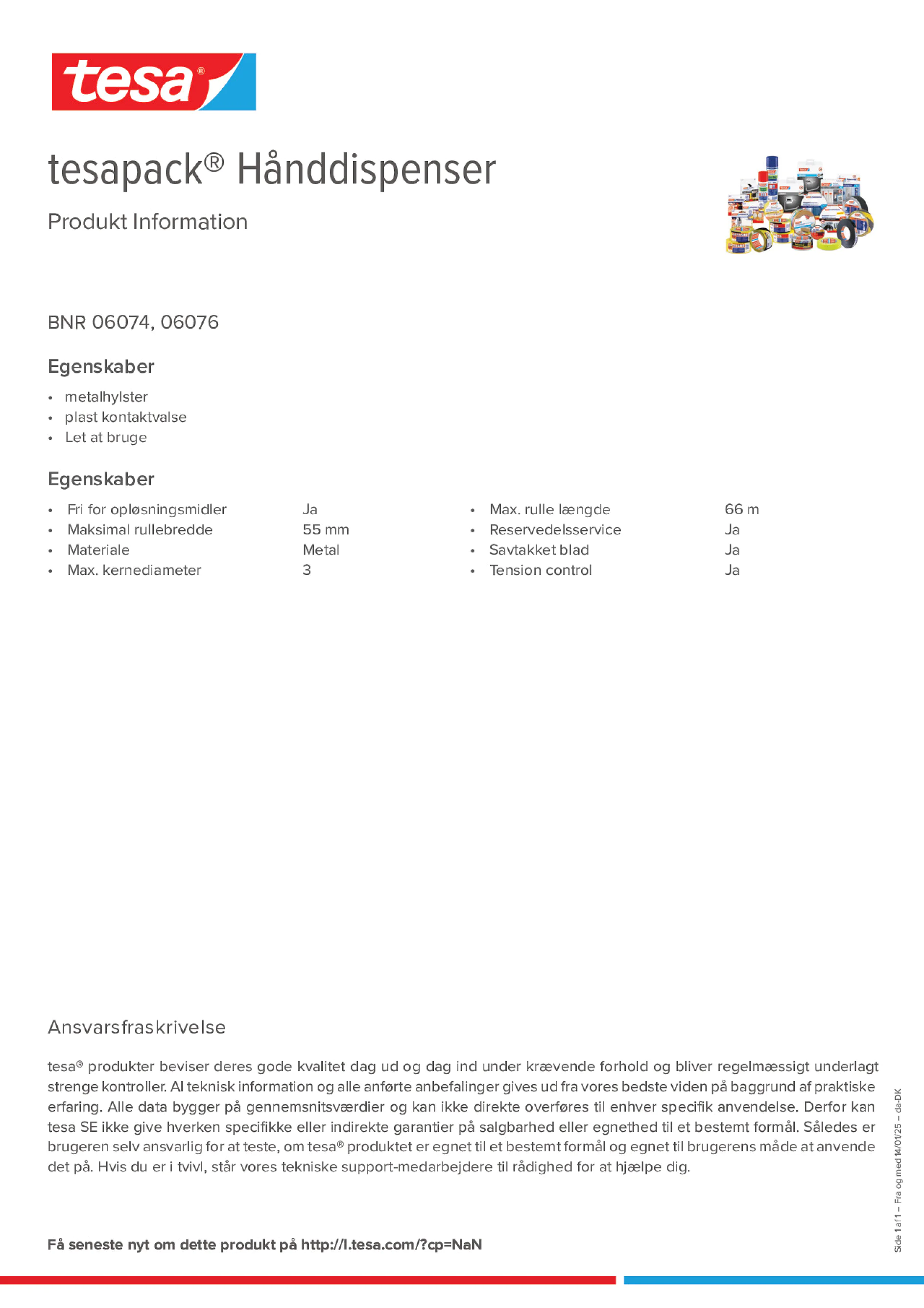 Product information_tesapack® 6076_da-DK