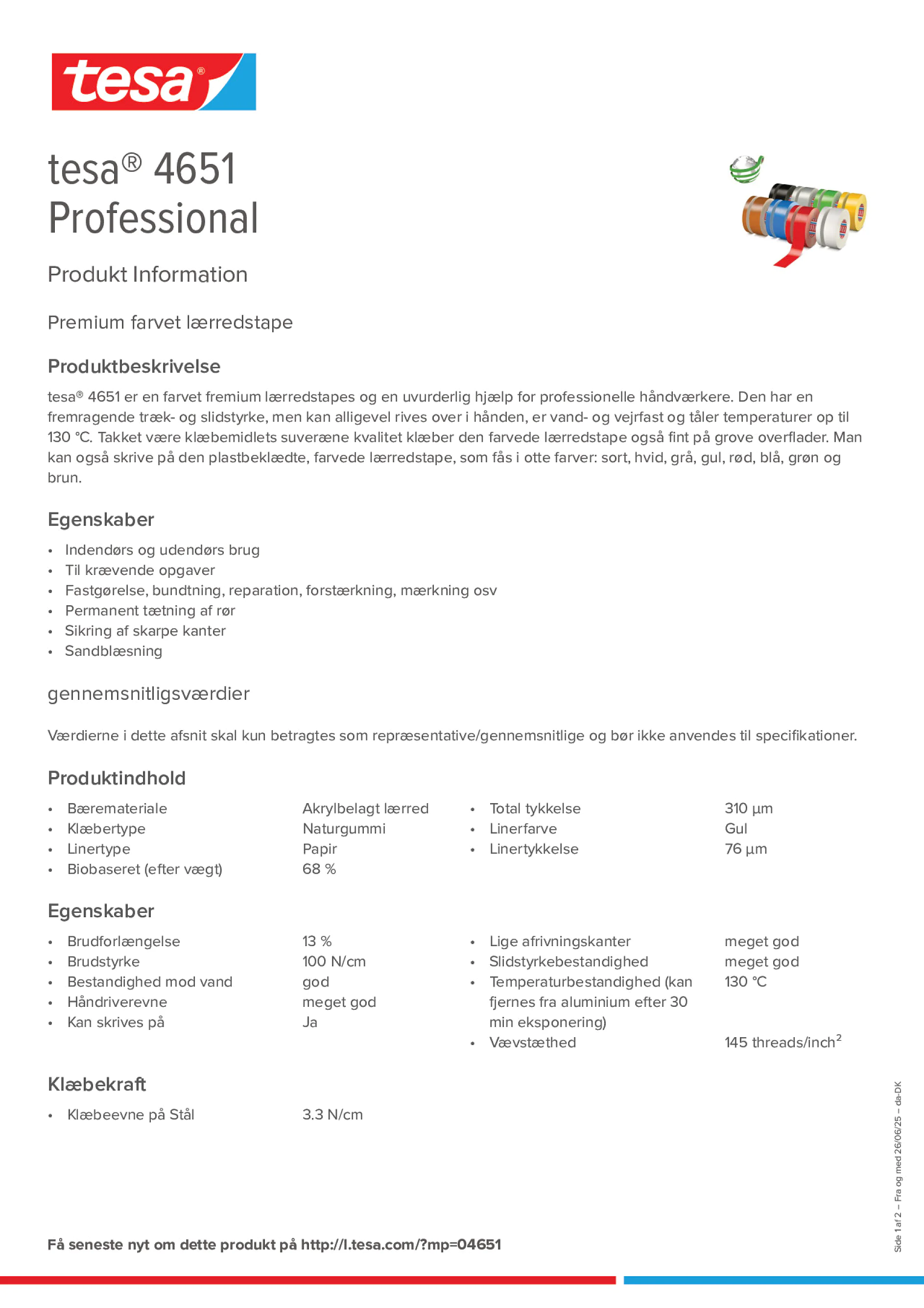 Product information_tesa® 04651_da-DK
