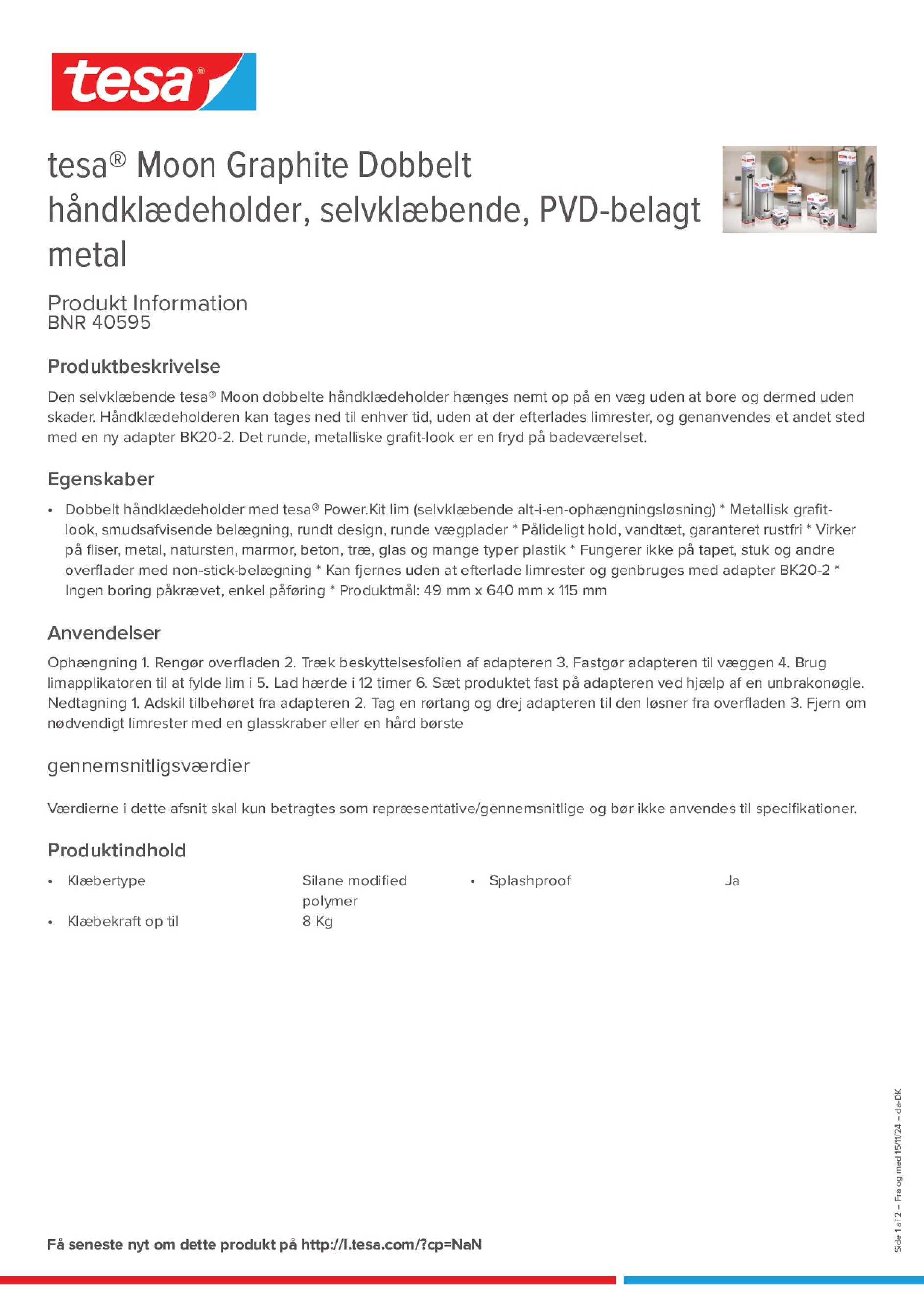 Product information_tesa® 40595_da-DK