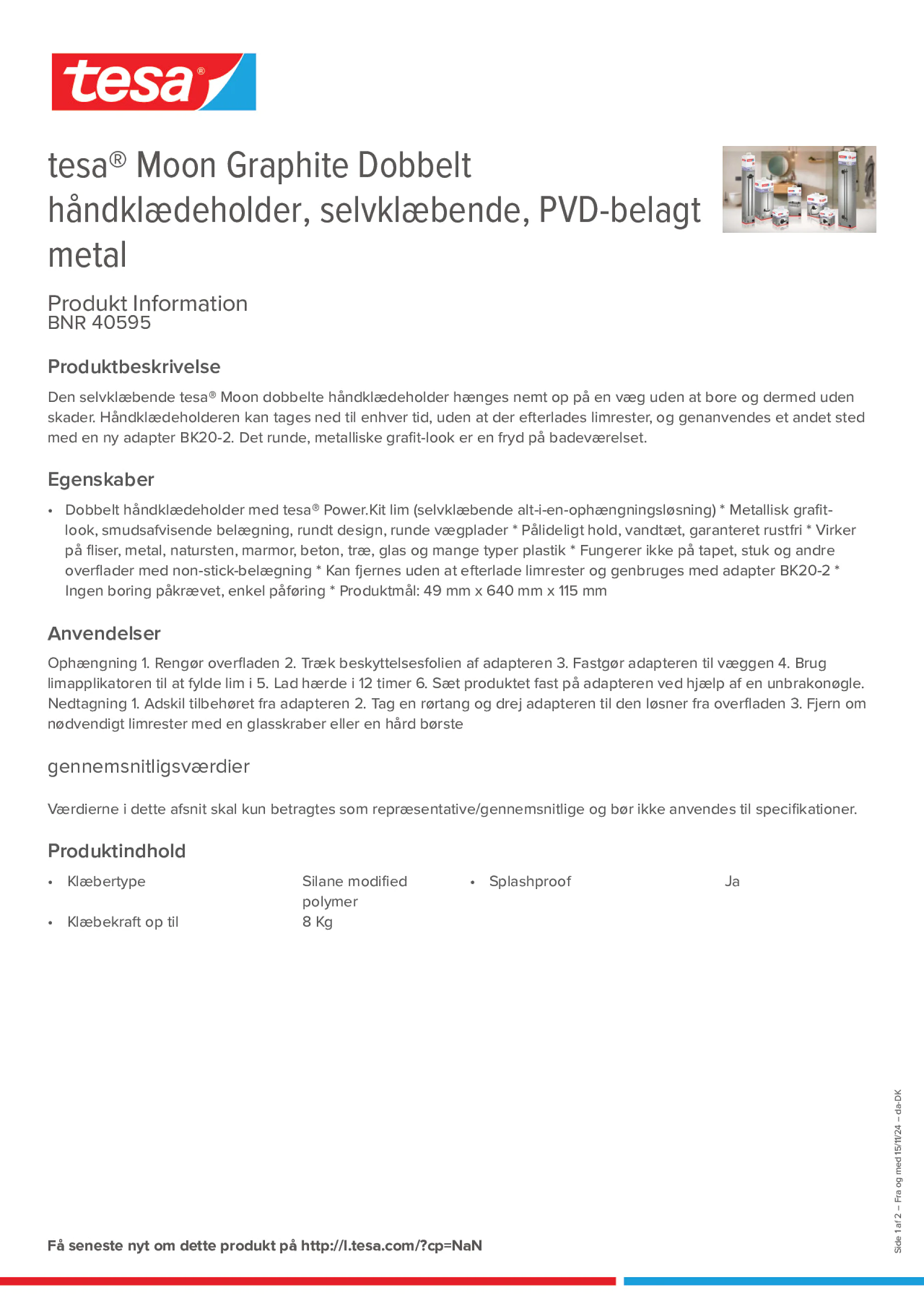 Product information_tesa® 40595_da-DK