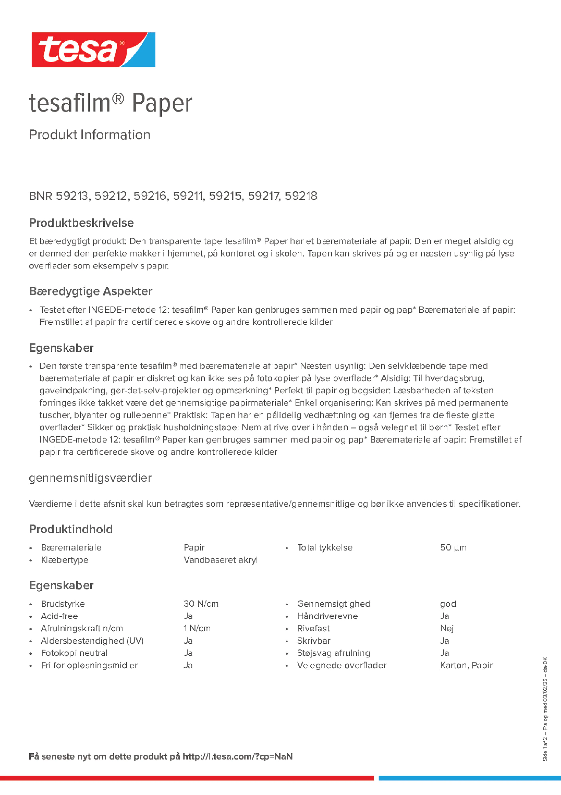 Product information_tesafilm® 59213_da-DK