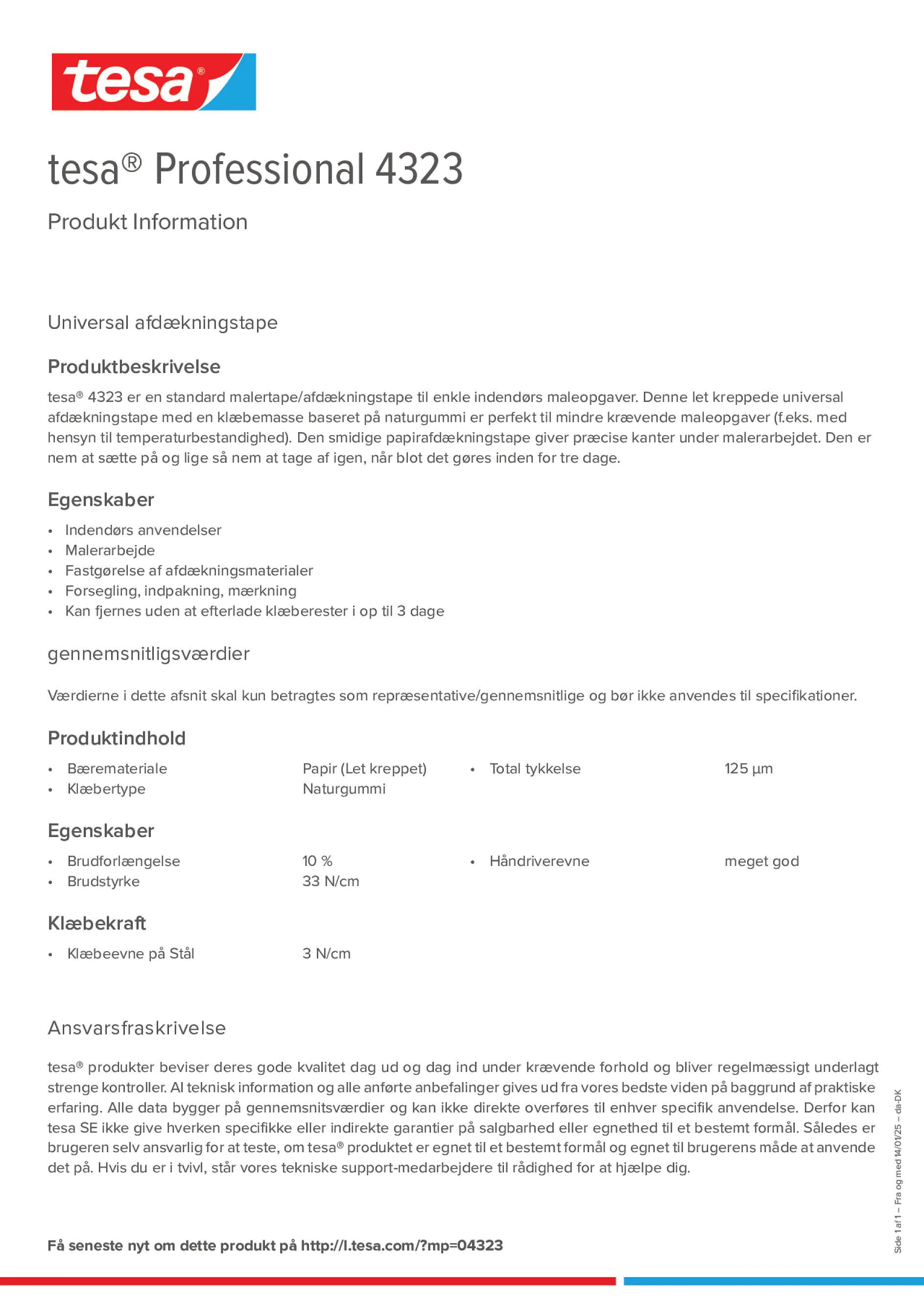Product information_tesa® Professional 04323_da-DK