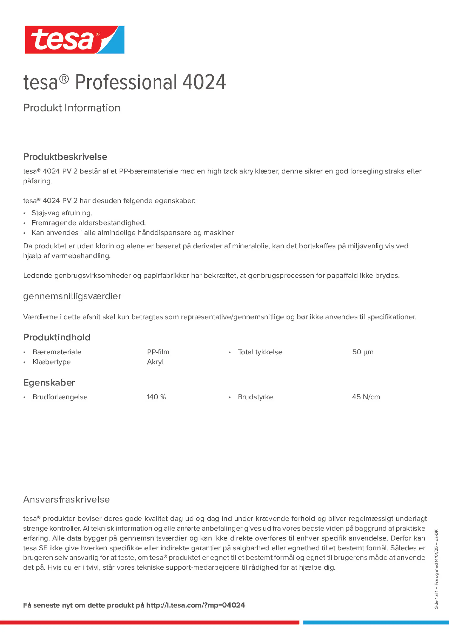 Product information_tesa® Professional 04024_da-DK