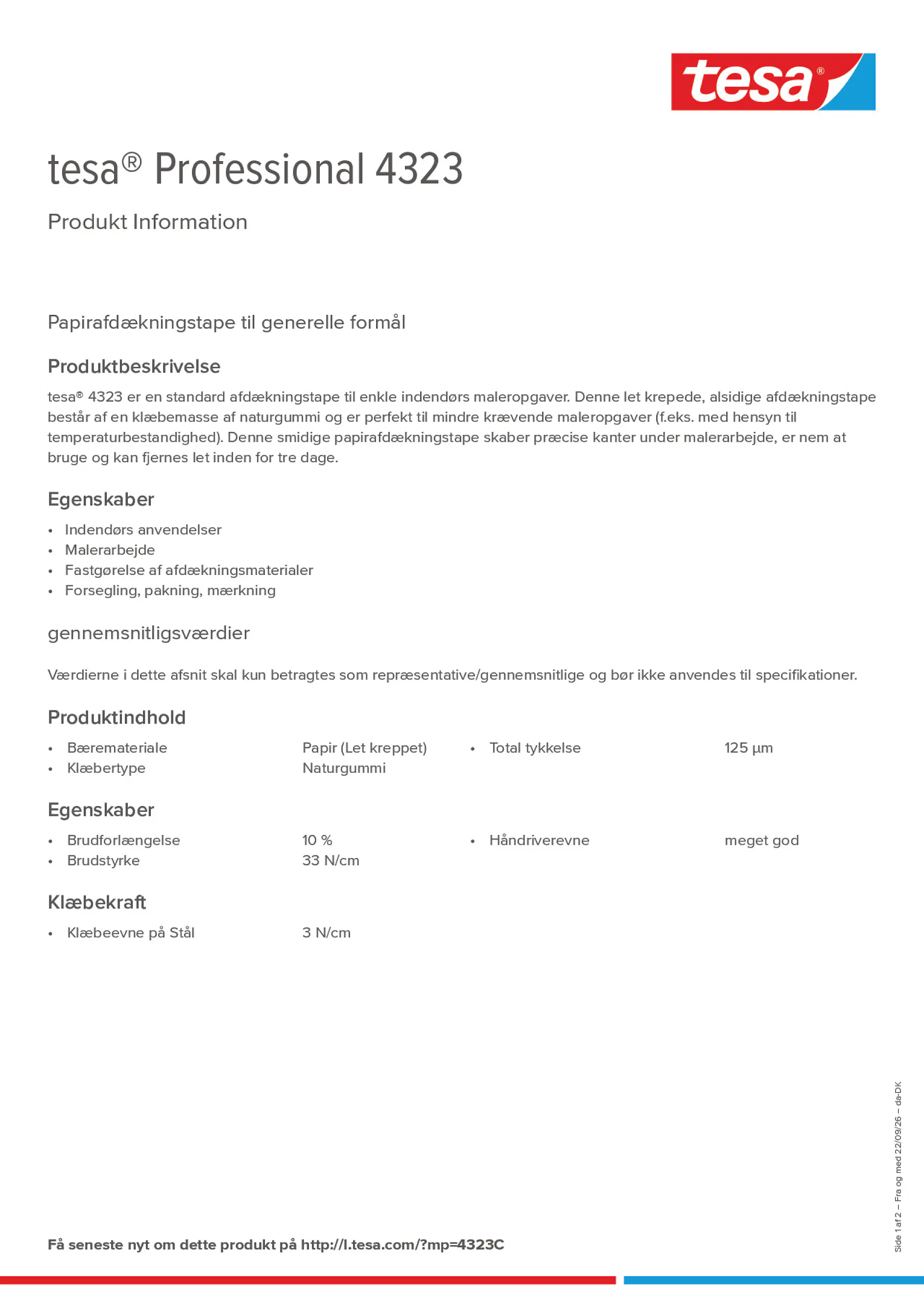 Product information_tesa® Professional 04323_da-DK