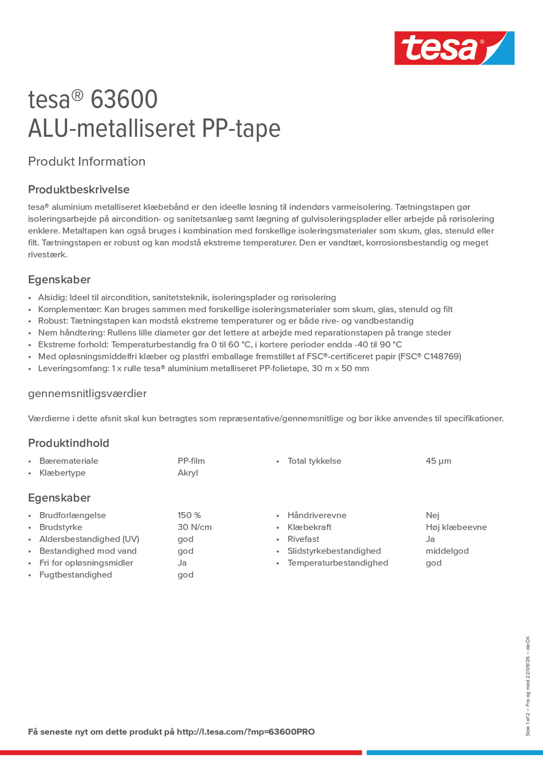 Product information_tesa® 63600_da-DK