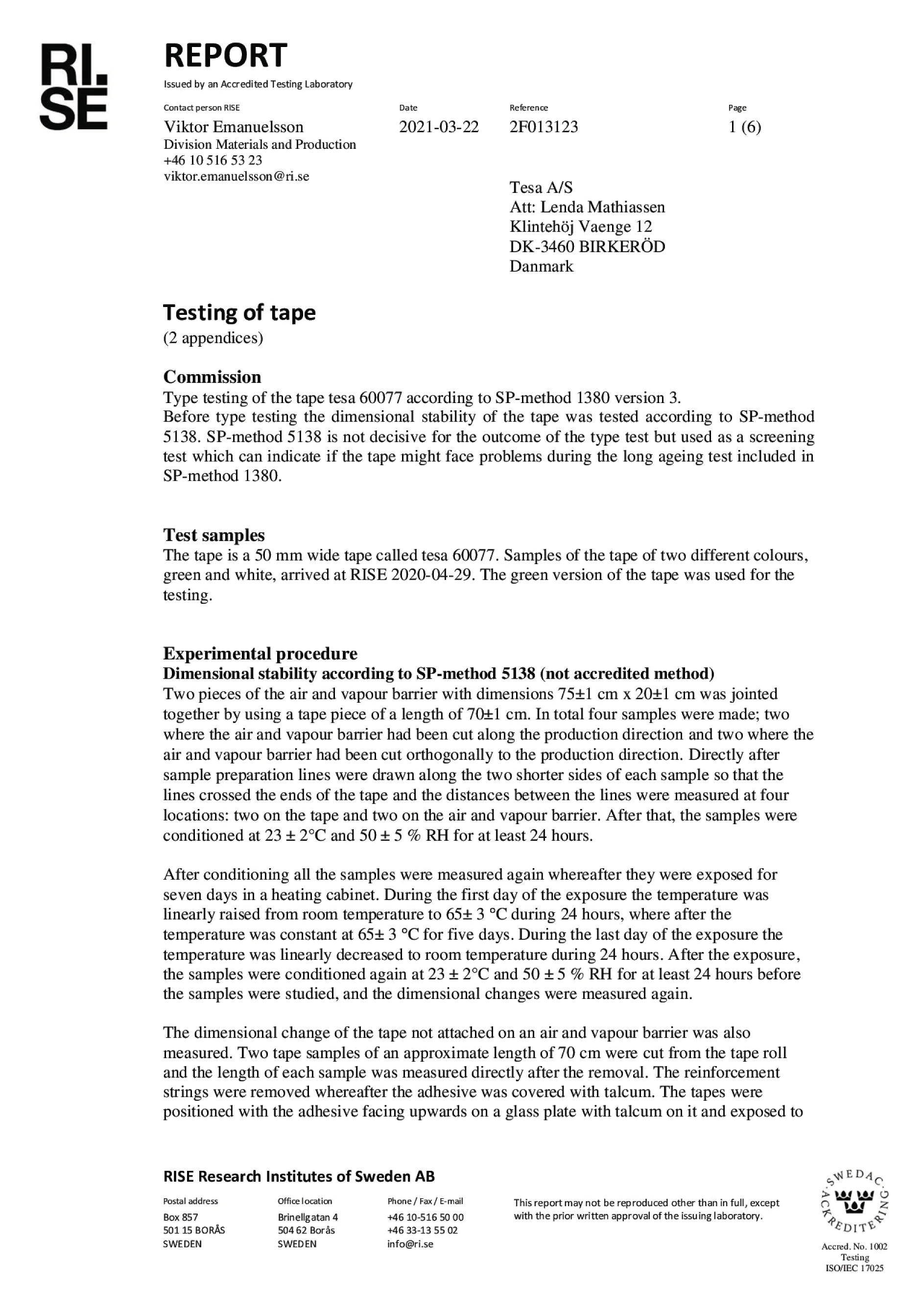 RISE-rapport