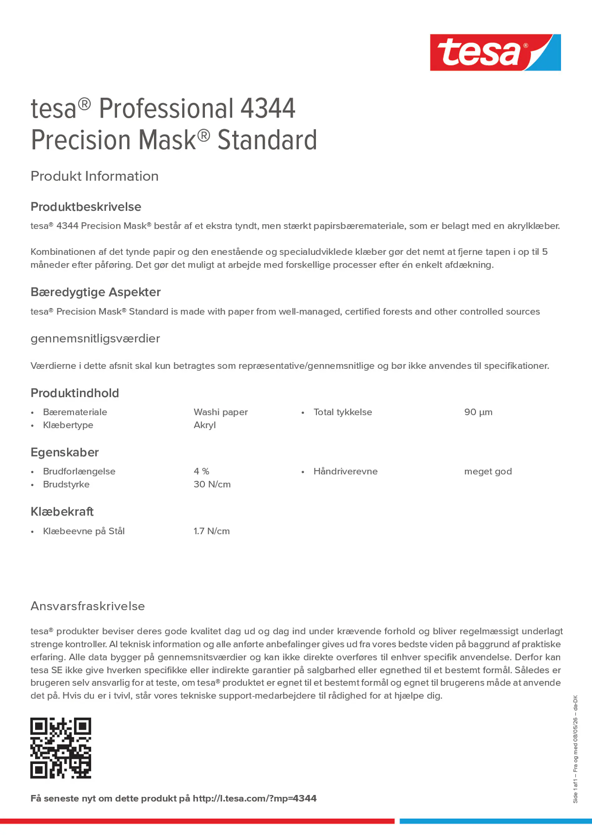 Product information_tesa® Professional 04344_da-DK