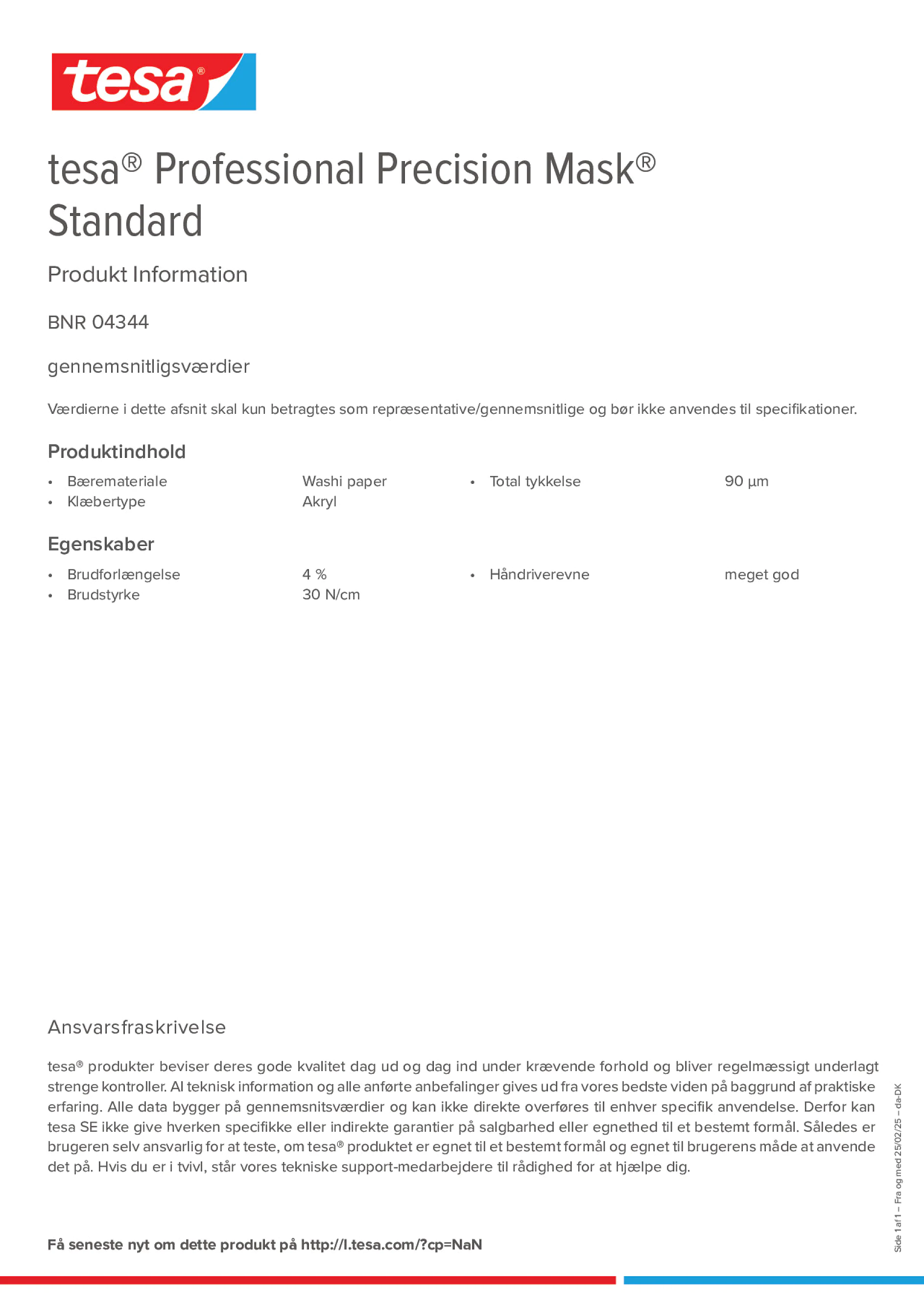 Product information_tesa® Professional 04344_da-DK