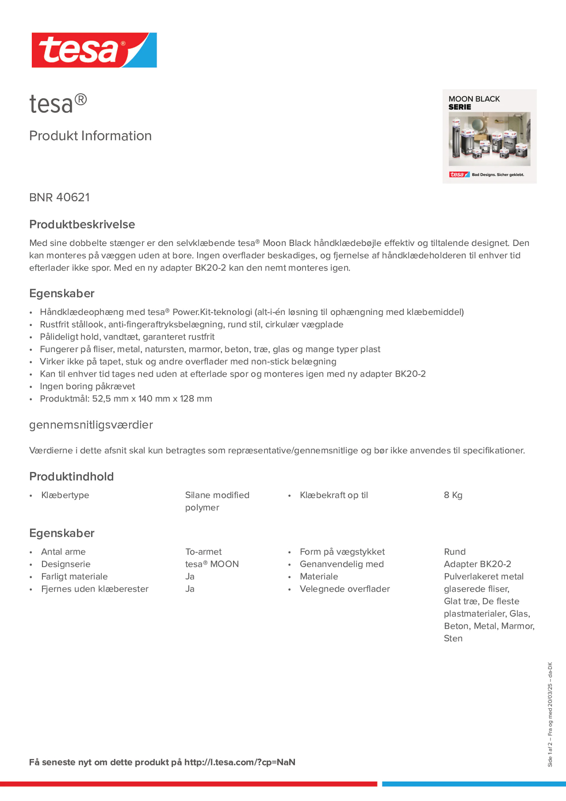 Product information_tesa® 40621_da-DK