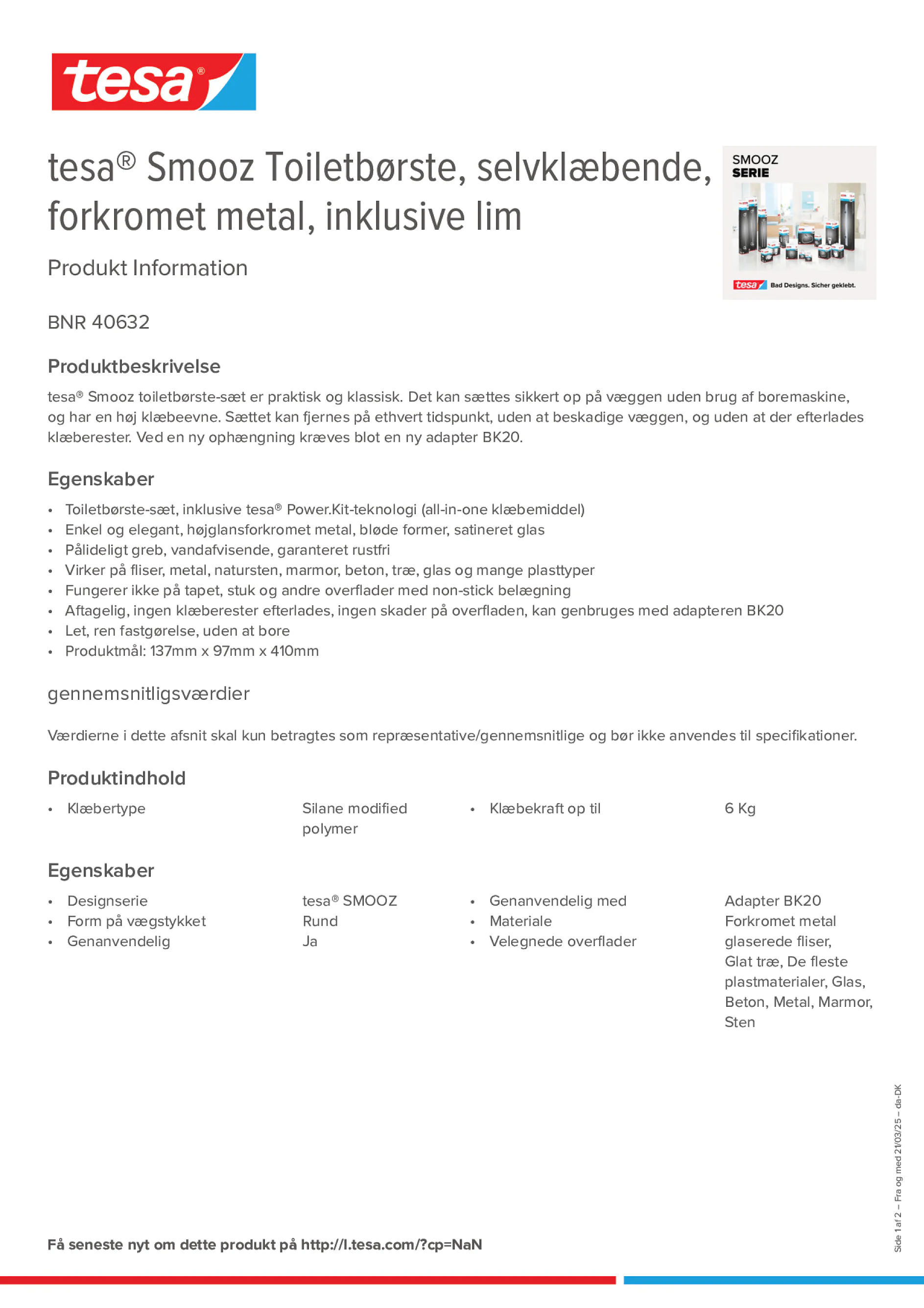 Product information_tesa® 40632_da-DK