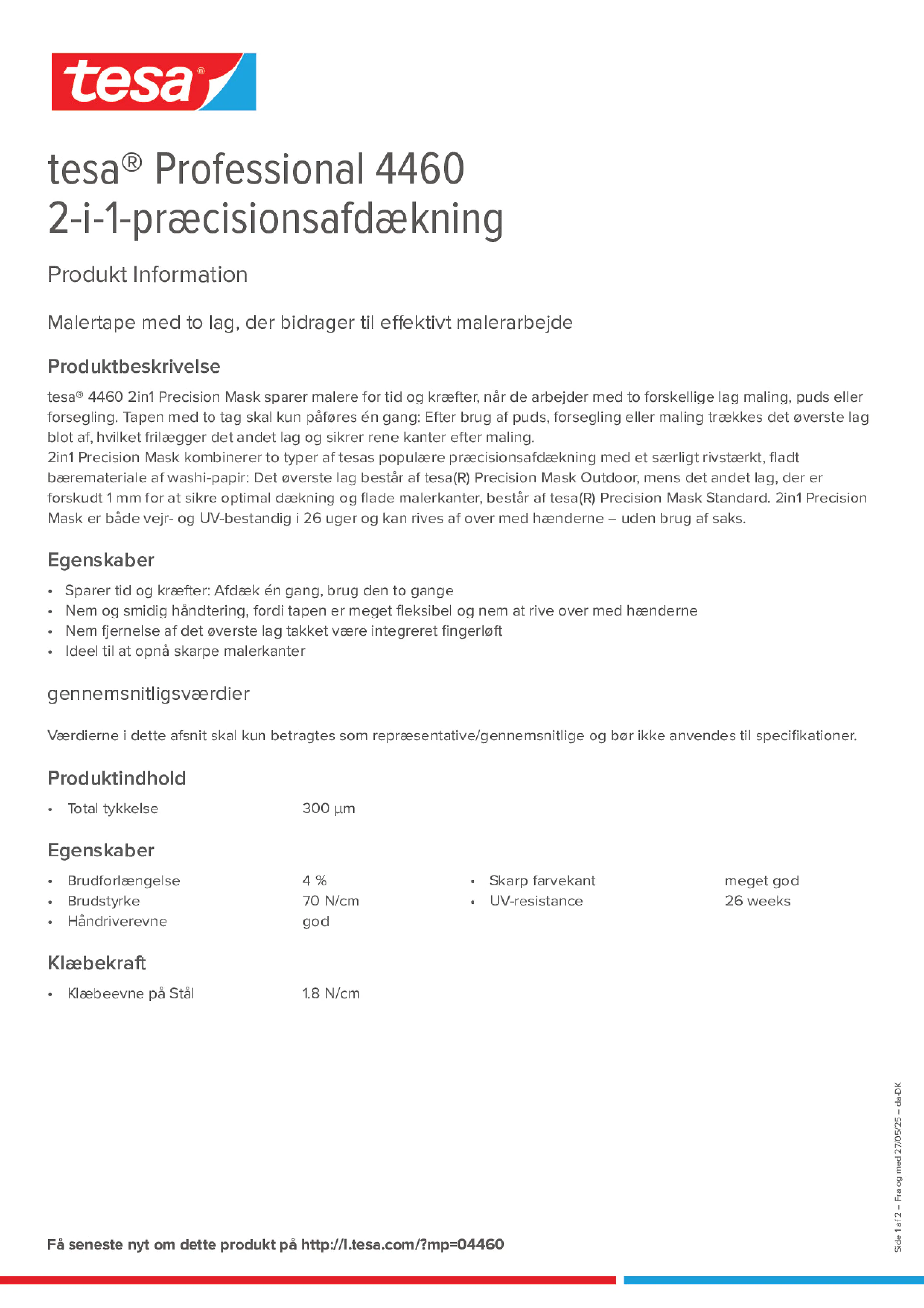 Product information_tesa® Professional 04460_da-DK