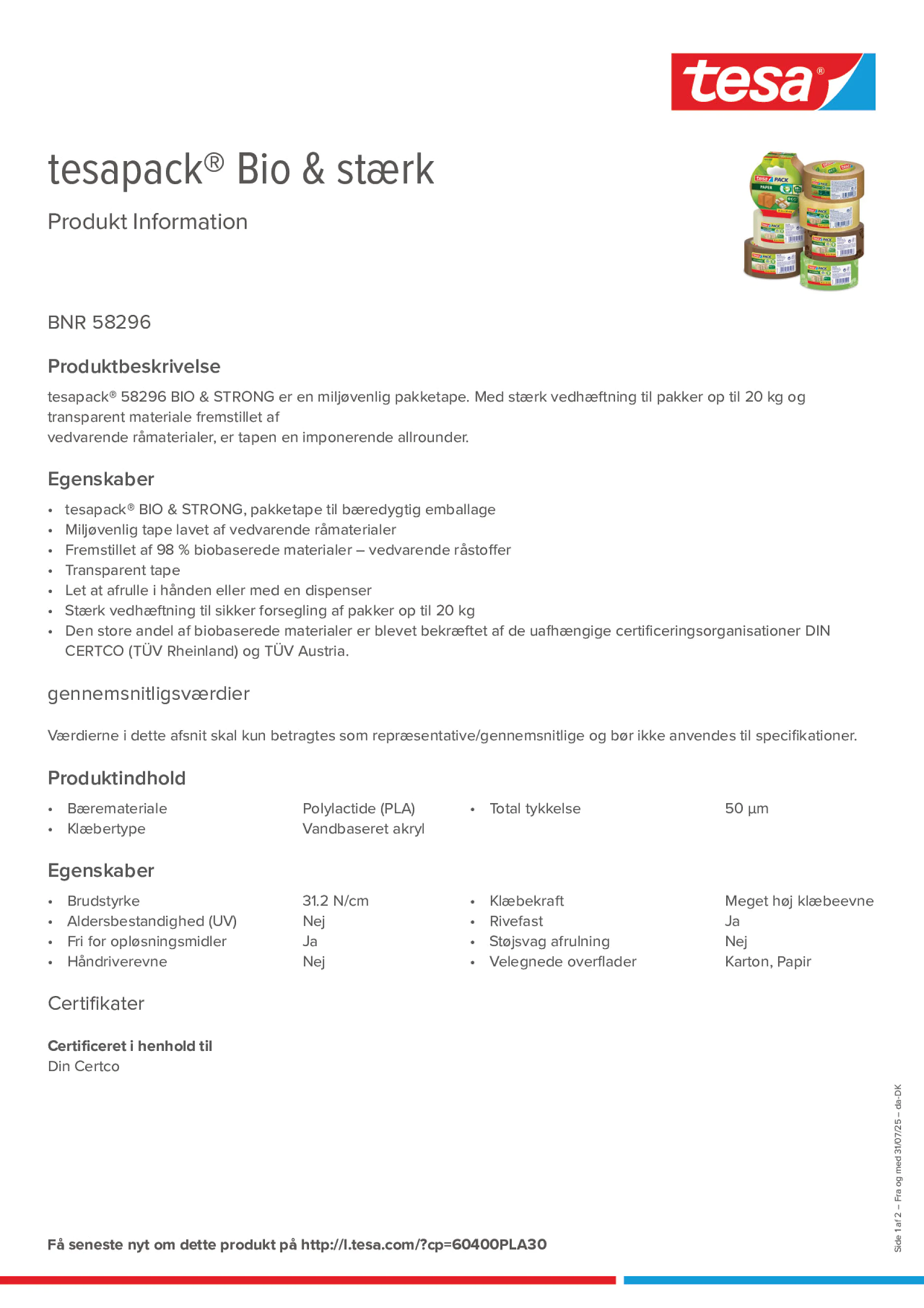 Product information_tesapack® 58296_da-DK