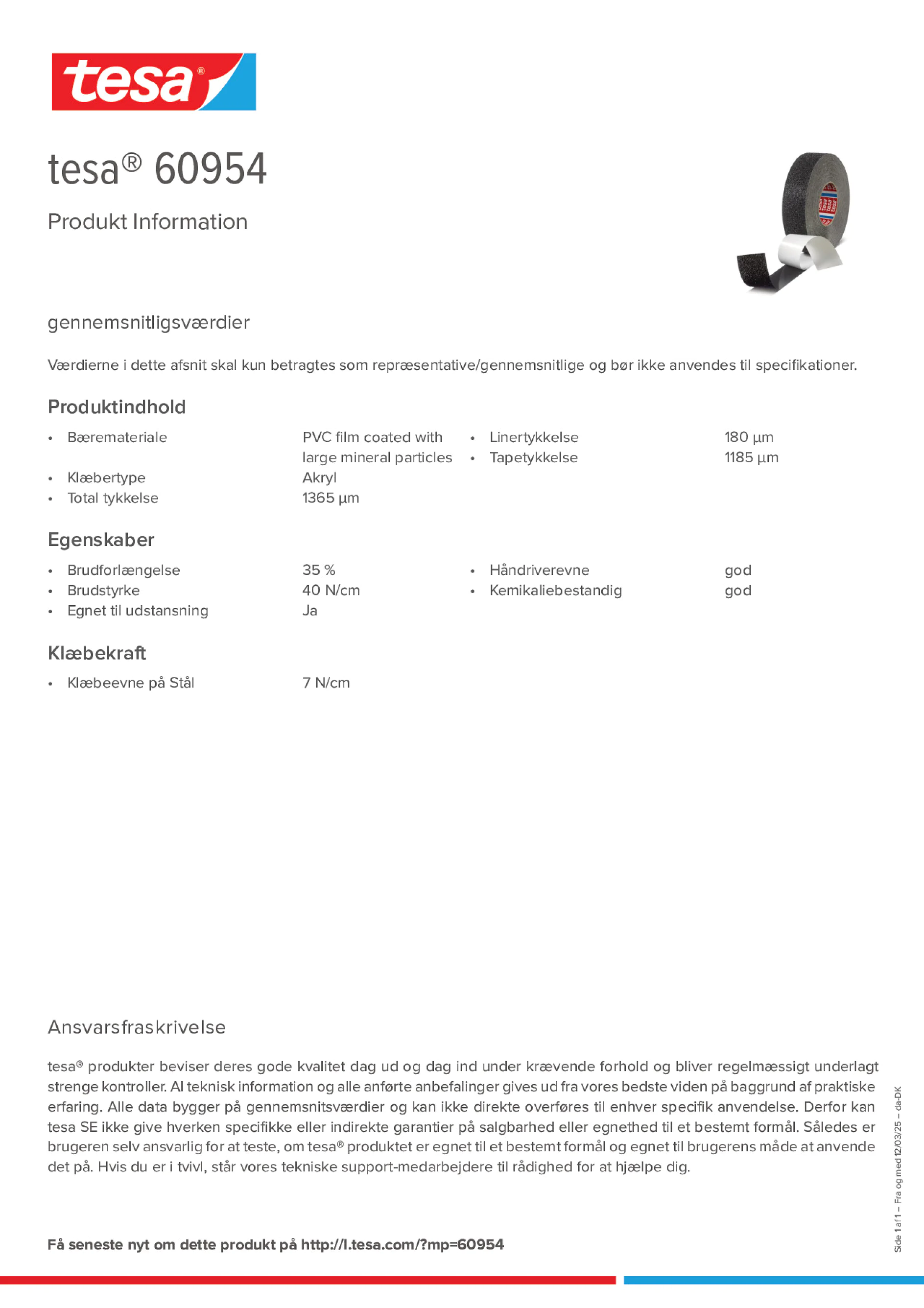 Product information_tesa® 60954_da-DK