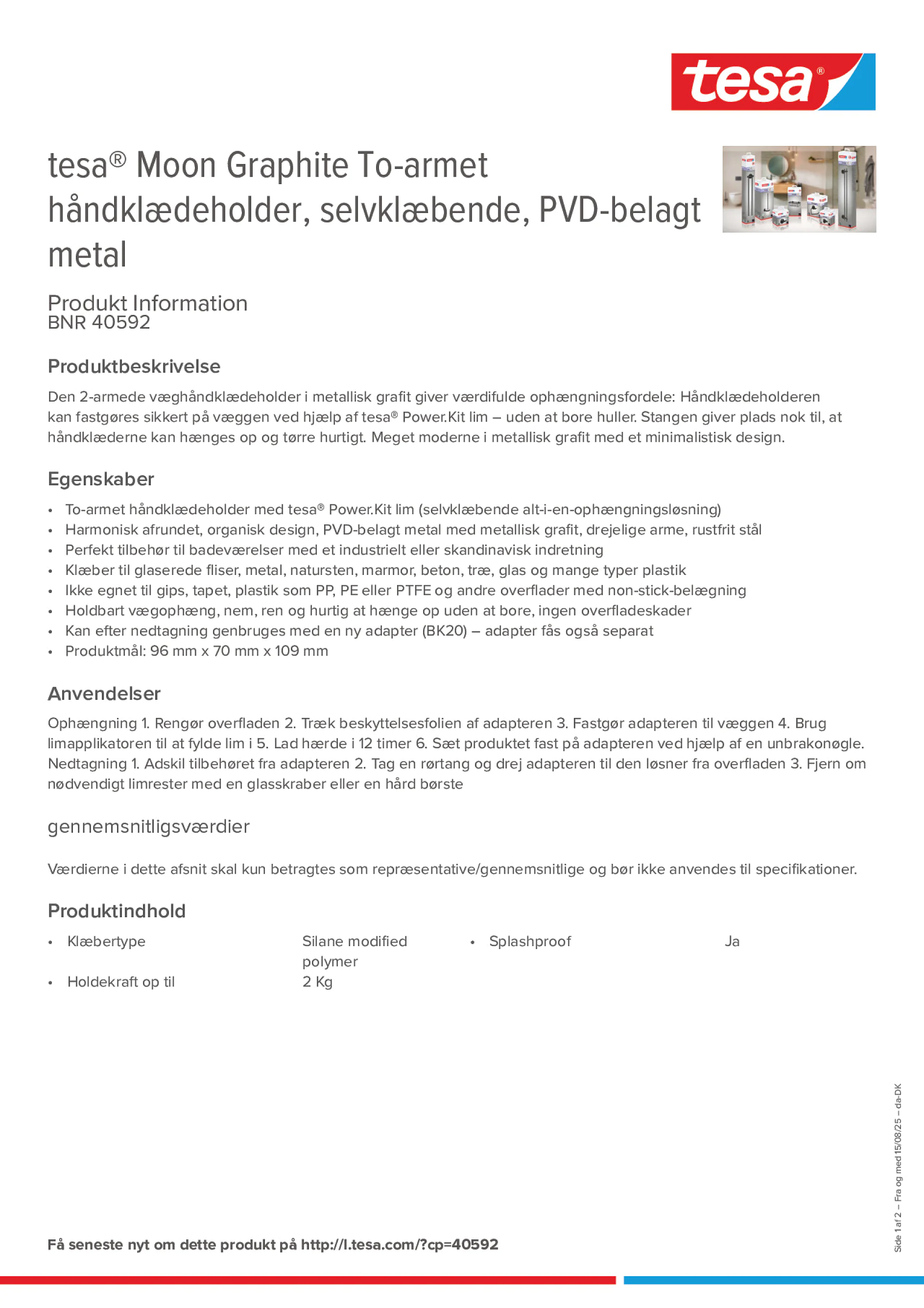 Product information_tesa® 40592_da-DK