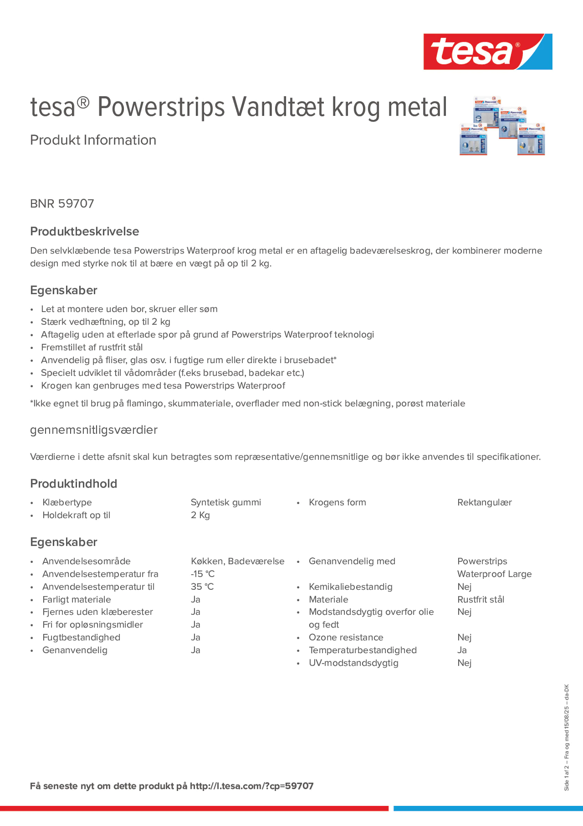 Product information_tesa® Powerstrips 59707_da-DK