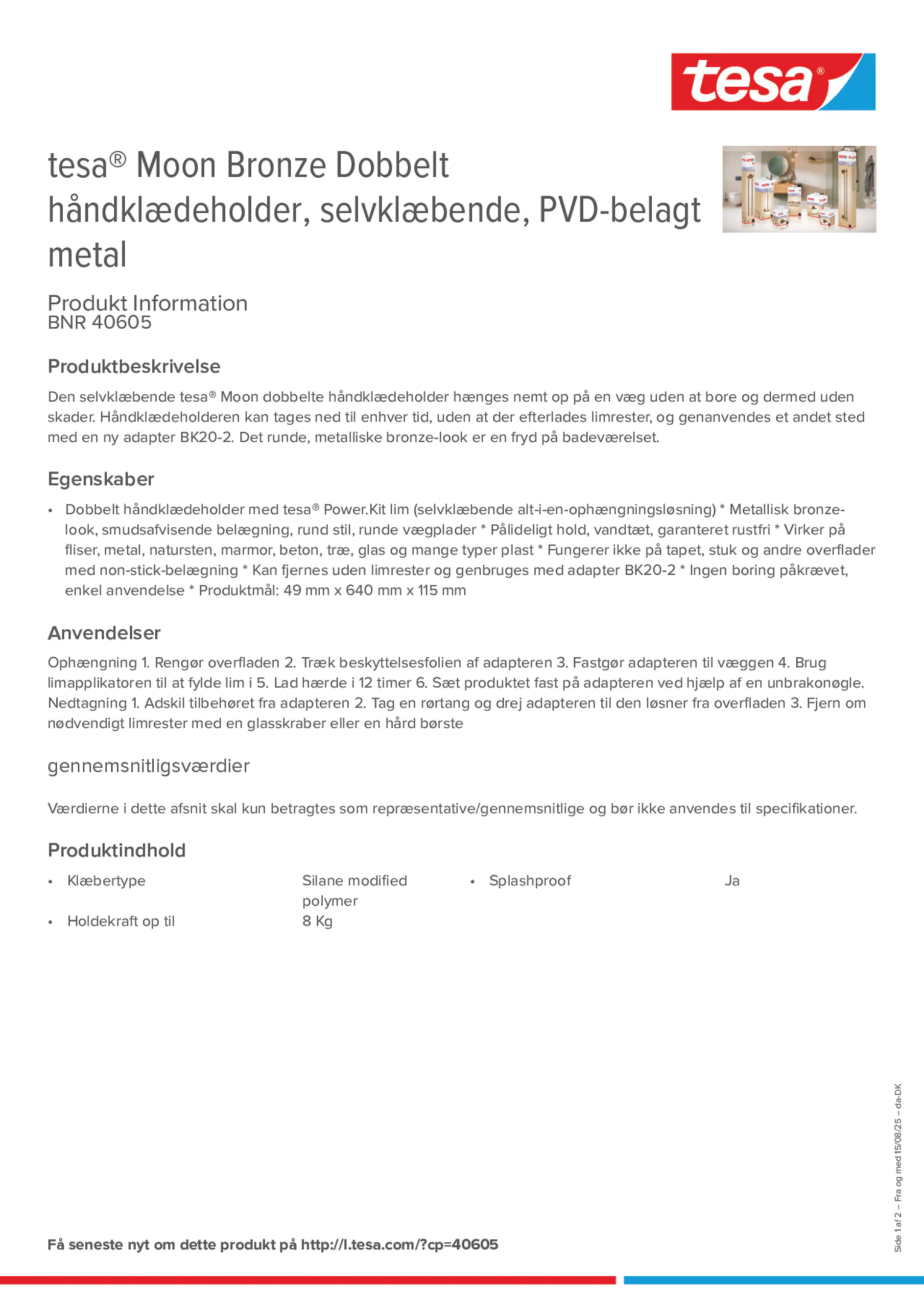 Product information_tesa® 40605_da-DK