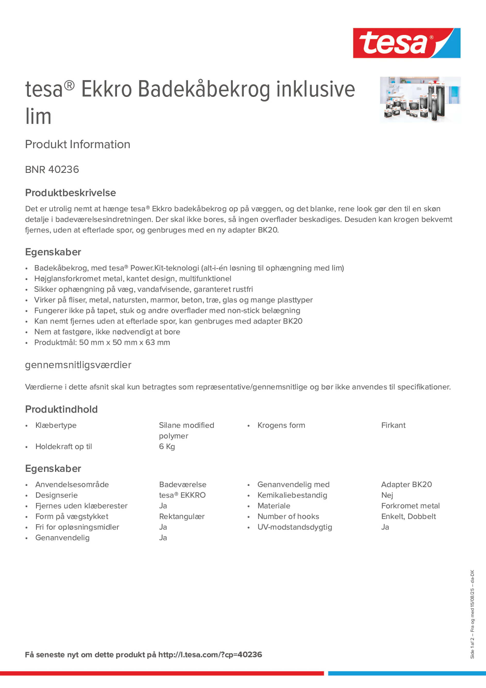 Product information_tesa® 40236_da-DK Product information_tesa® 40236_da-DK