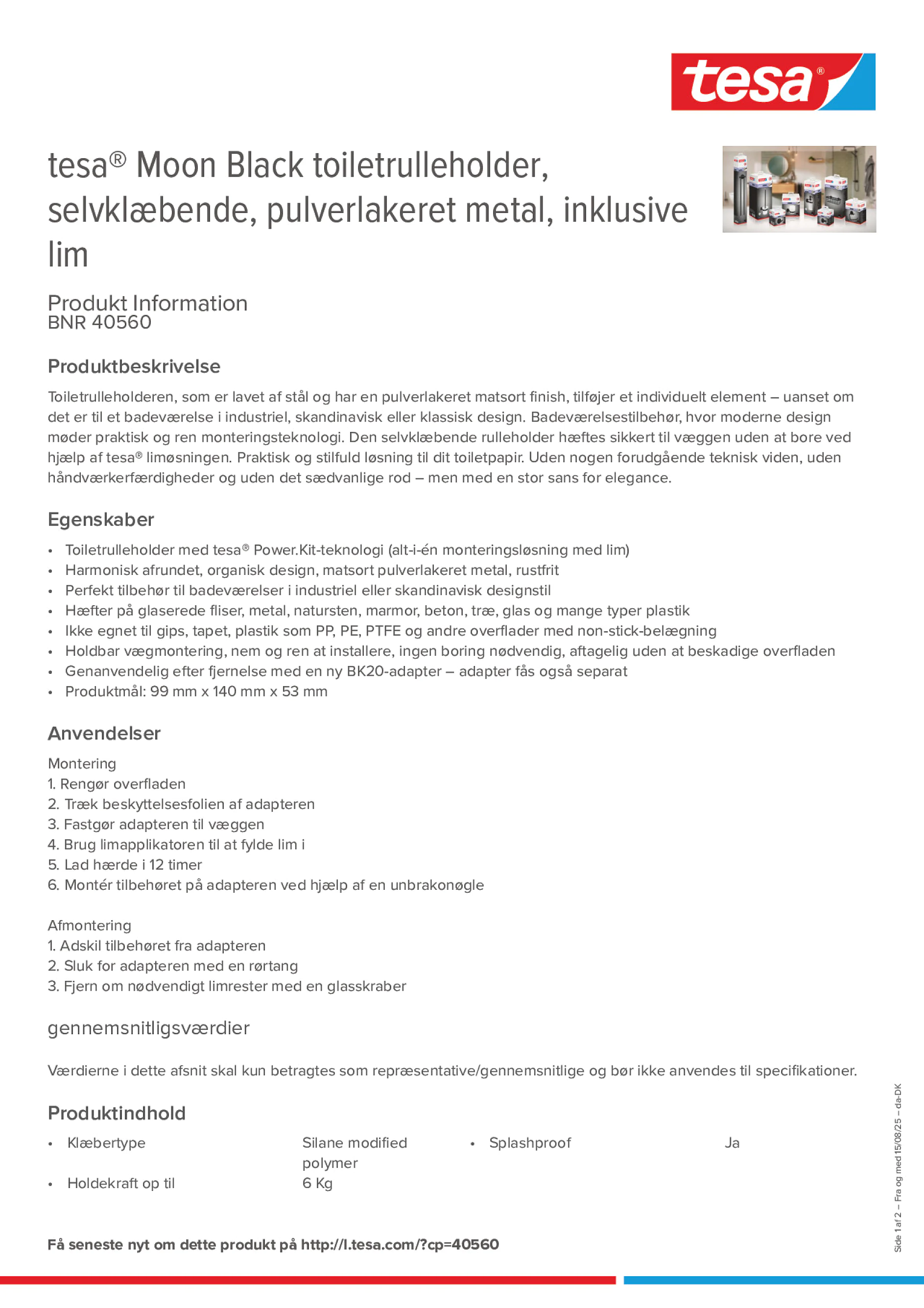 Product information_tesa® 40560_da-DK