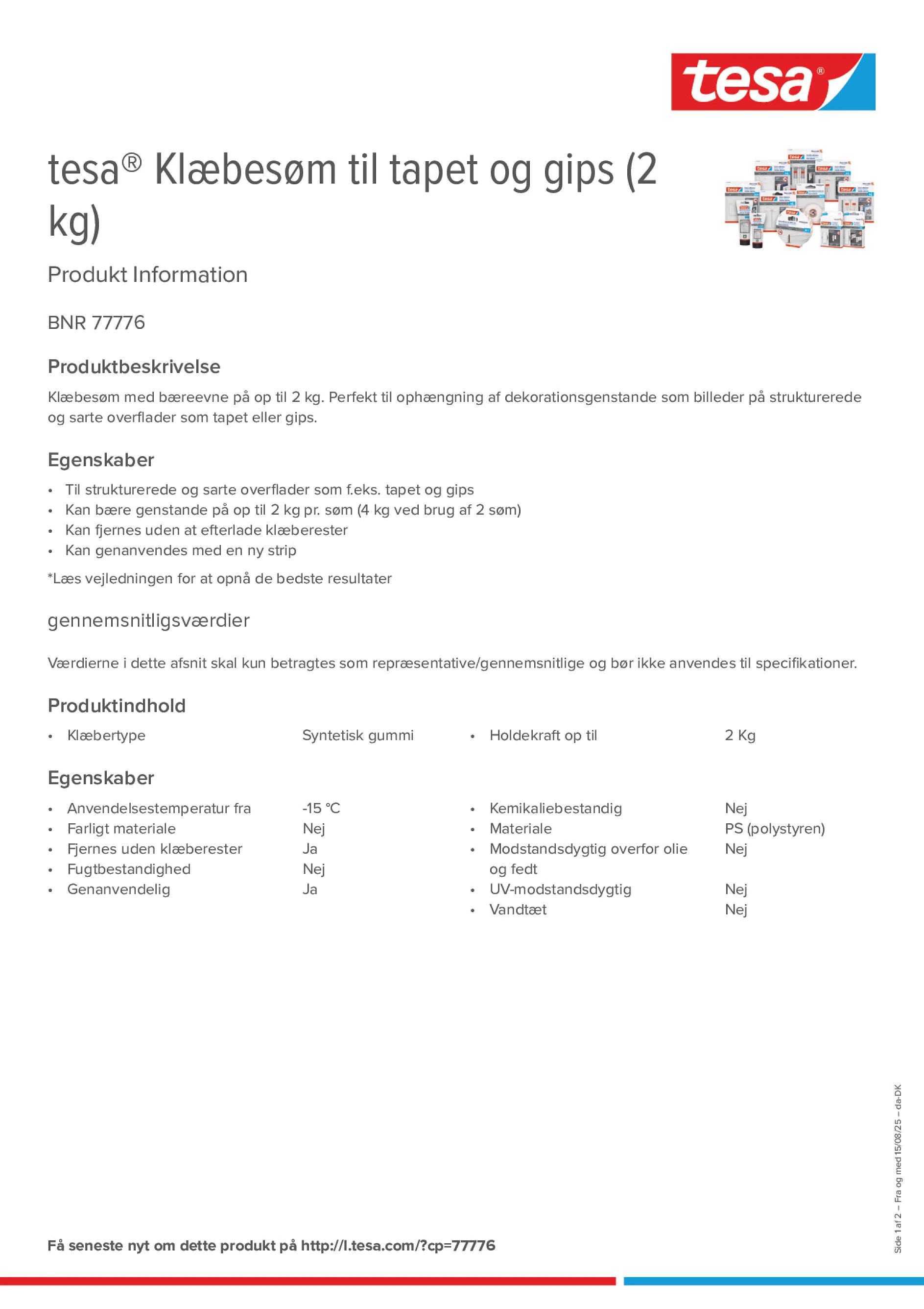 Product information_tesa® 77776_da-DK
