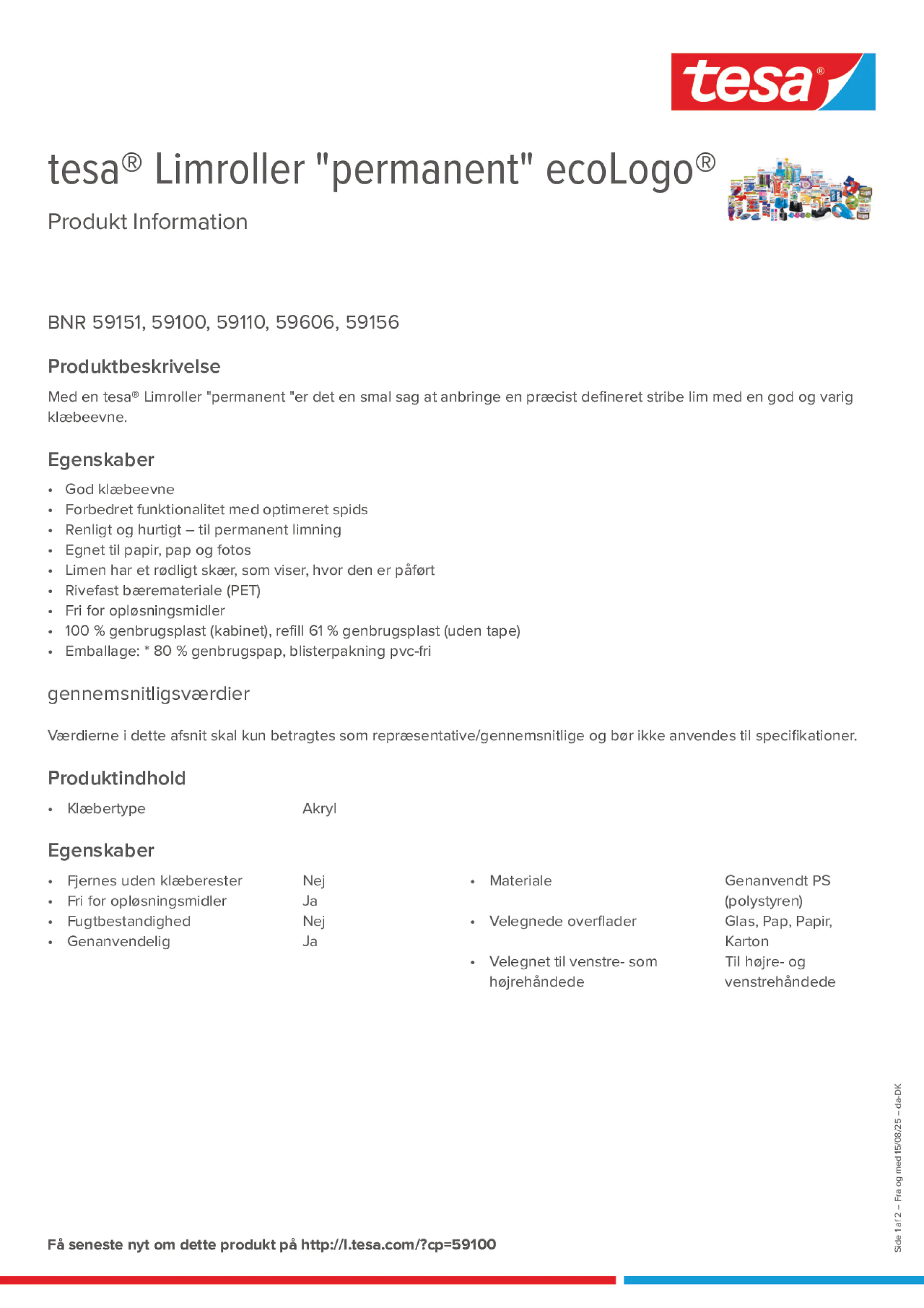 Product information_tesa® 59156_da-DK