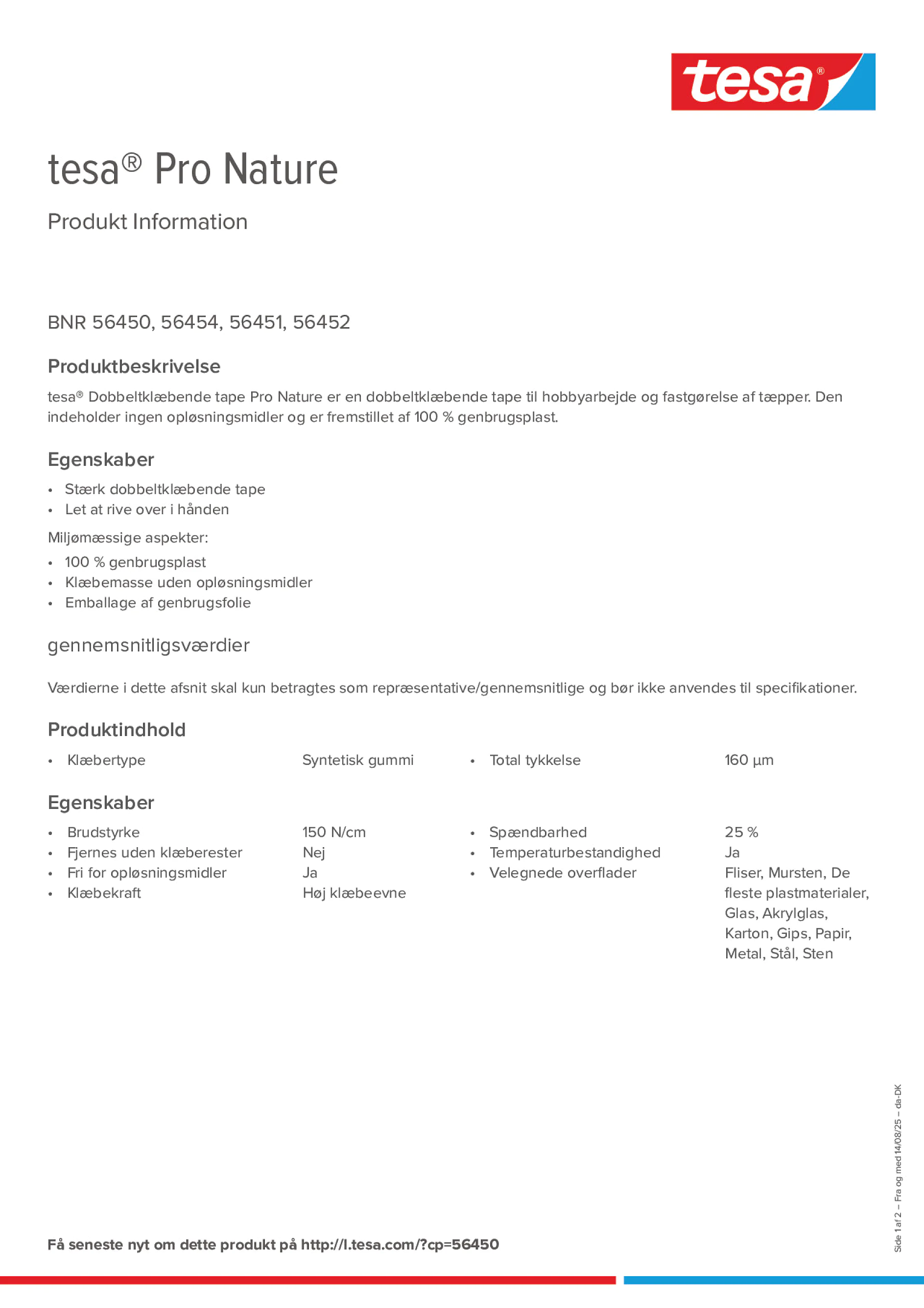 Product information_tesa® 56450_da-DK
