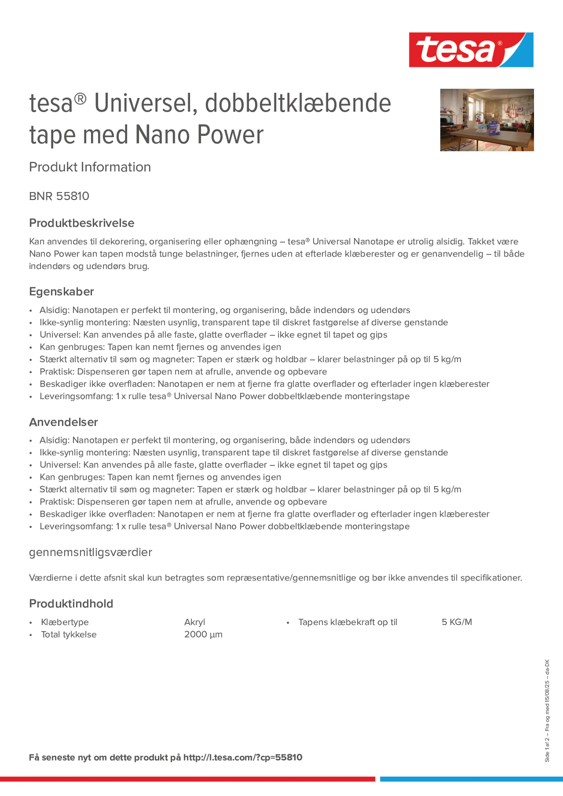 Product information_tesa® 55810_da-DK