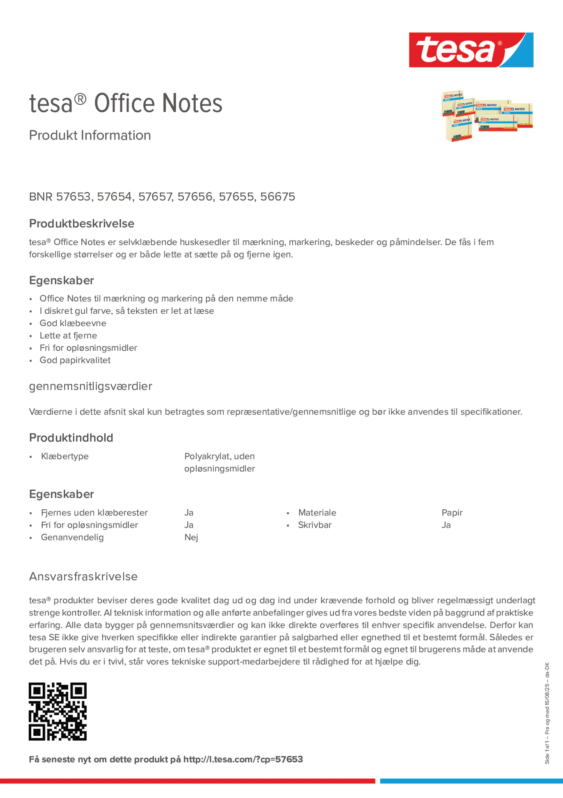 Product information_tesa® 57655_da-DK Product information_tesa® 57655_da-DK