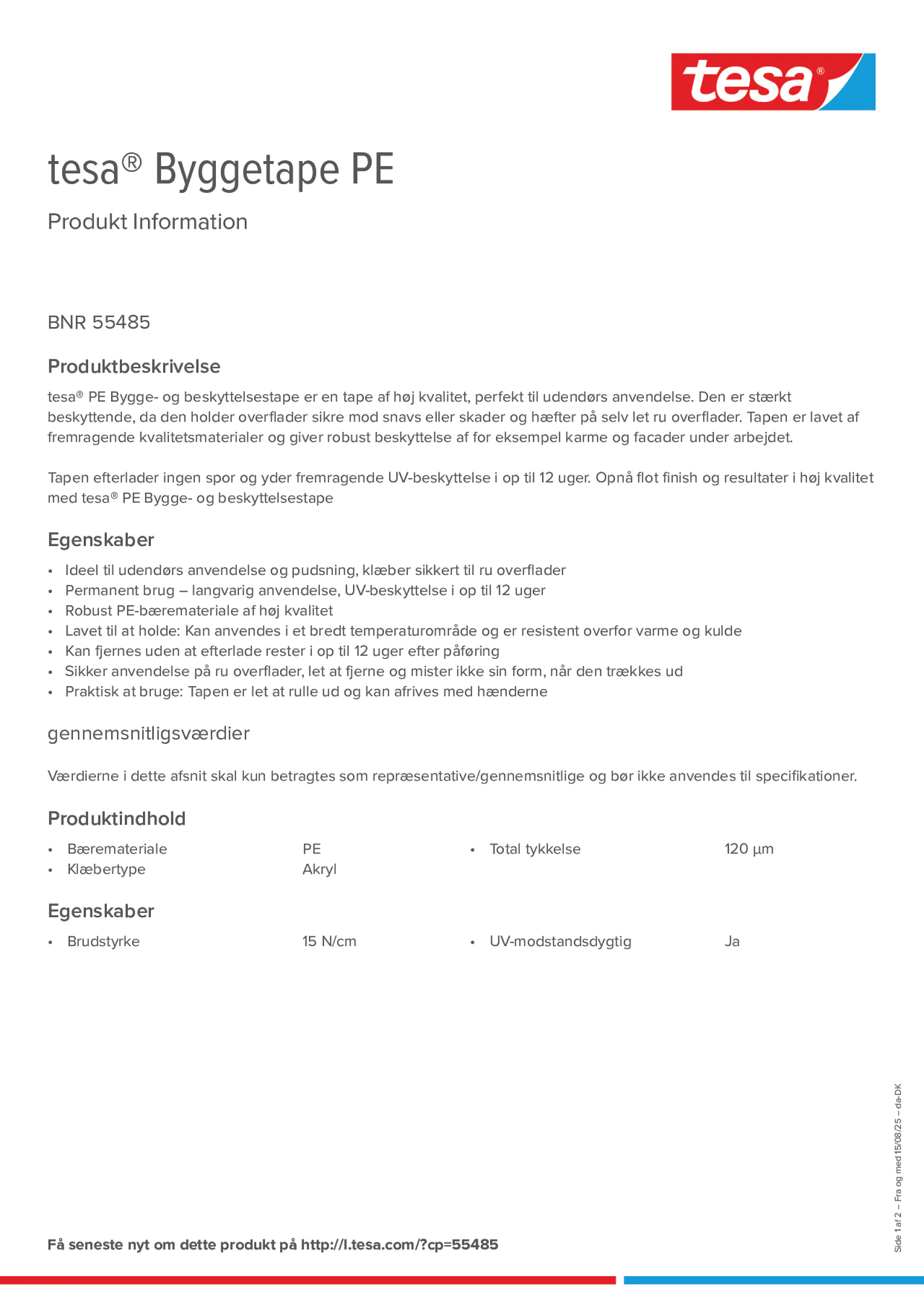 Product information_tesa® 55485_da-DK