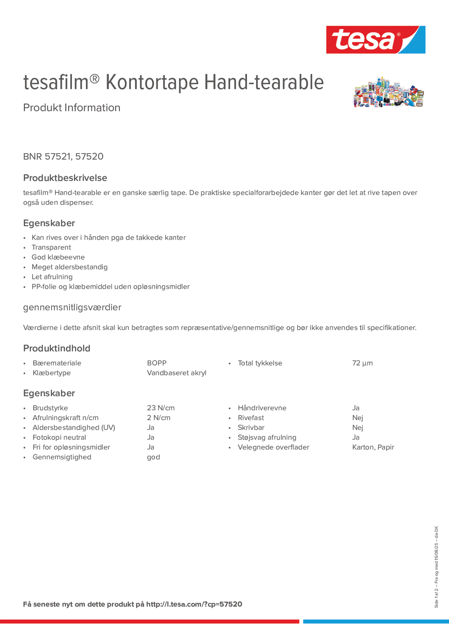 Product information_tesafilm® 57520_da-DK