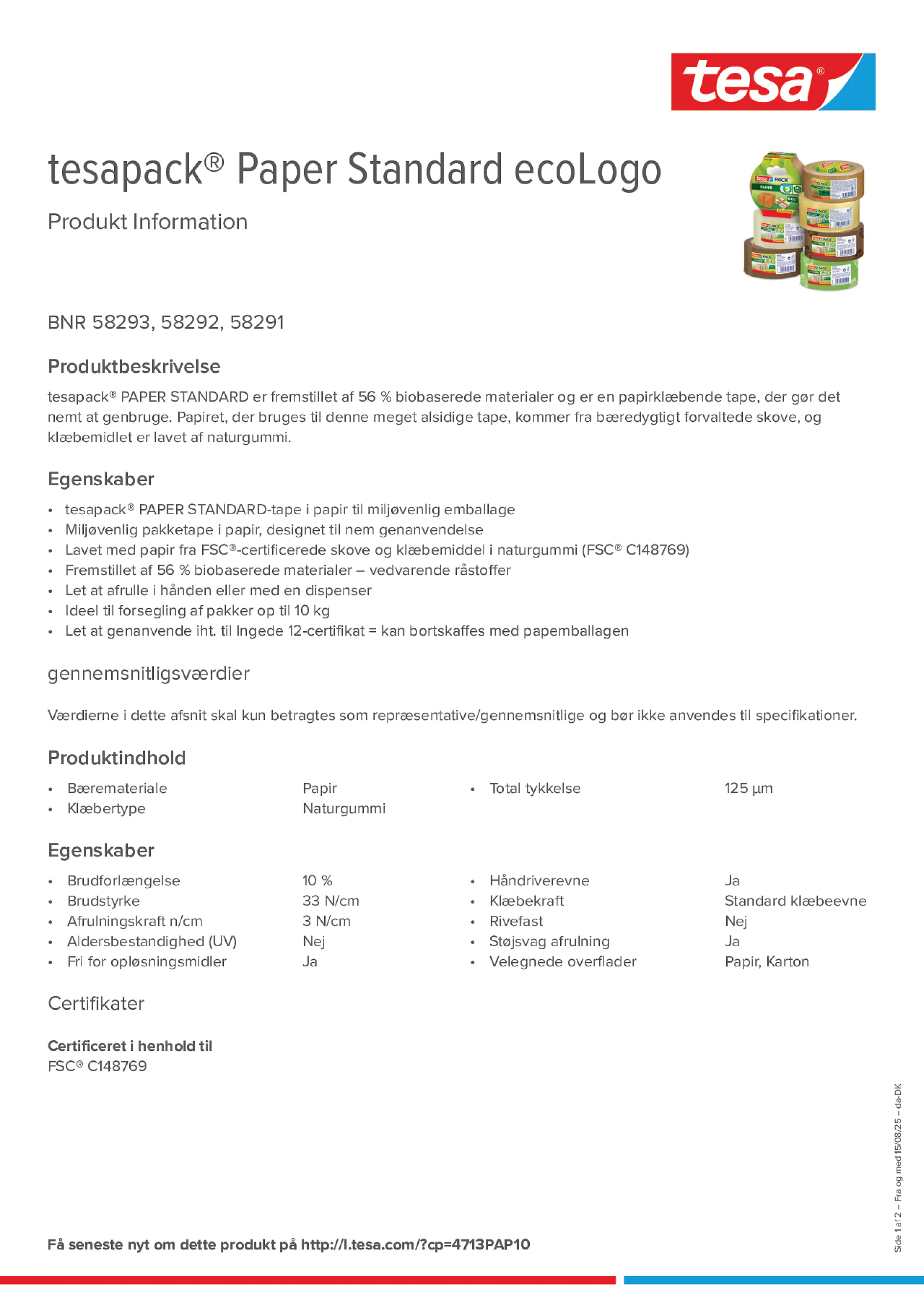 Product information_tesapack® 58293_da-DK