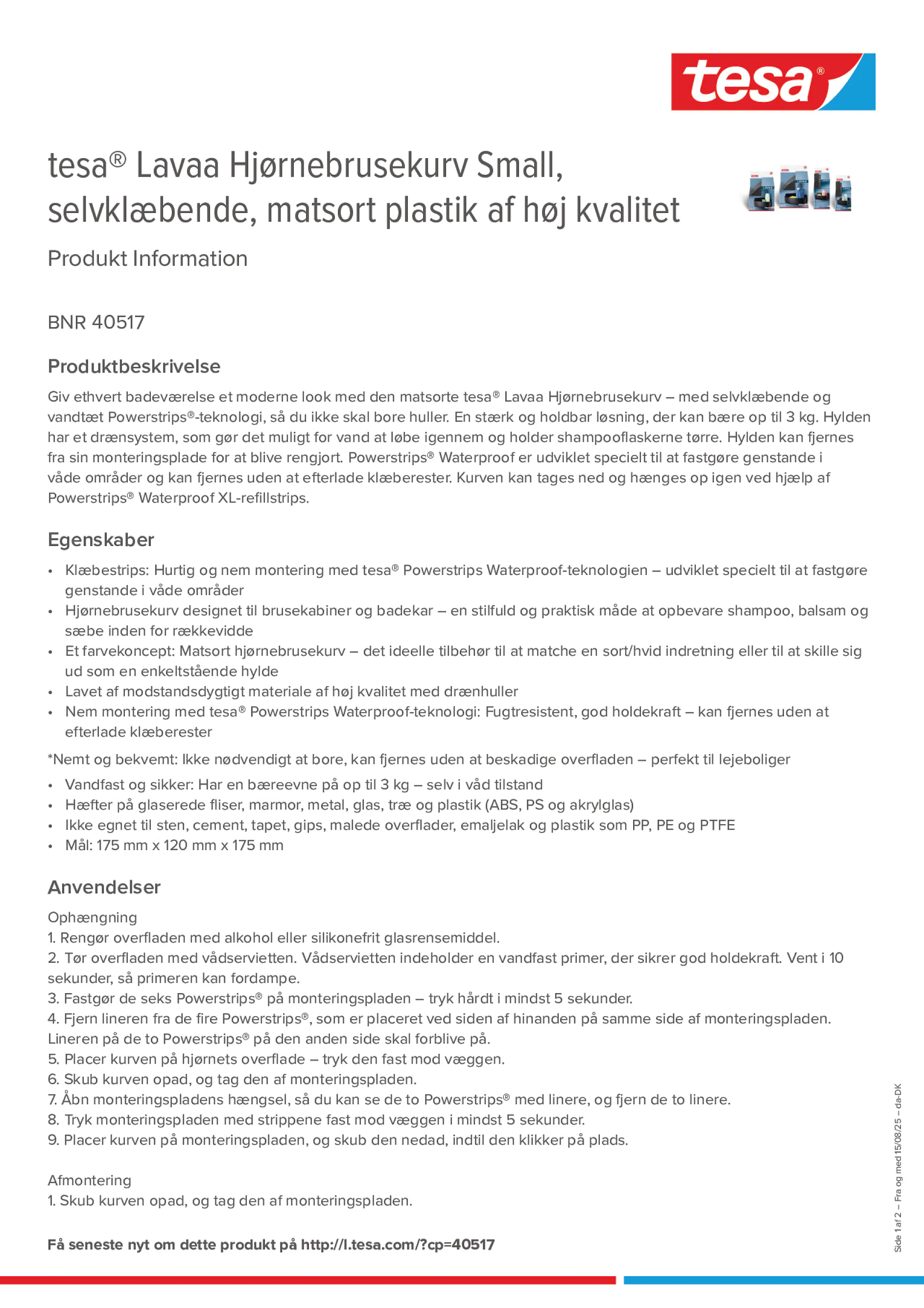 Product information_tesa® 40517_da-DK