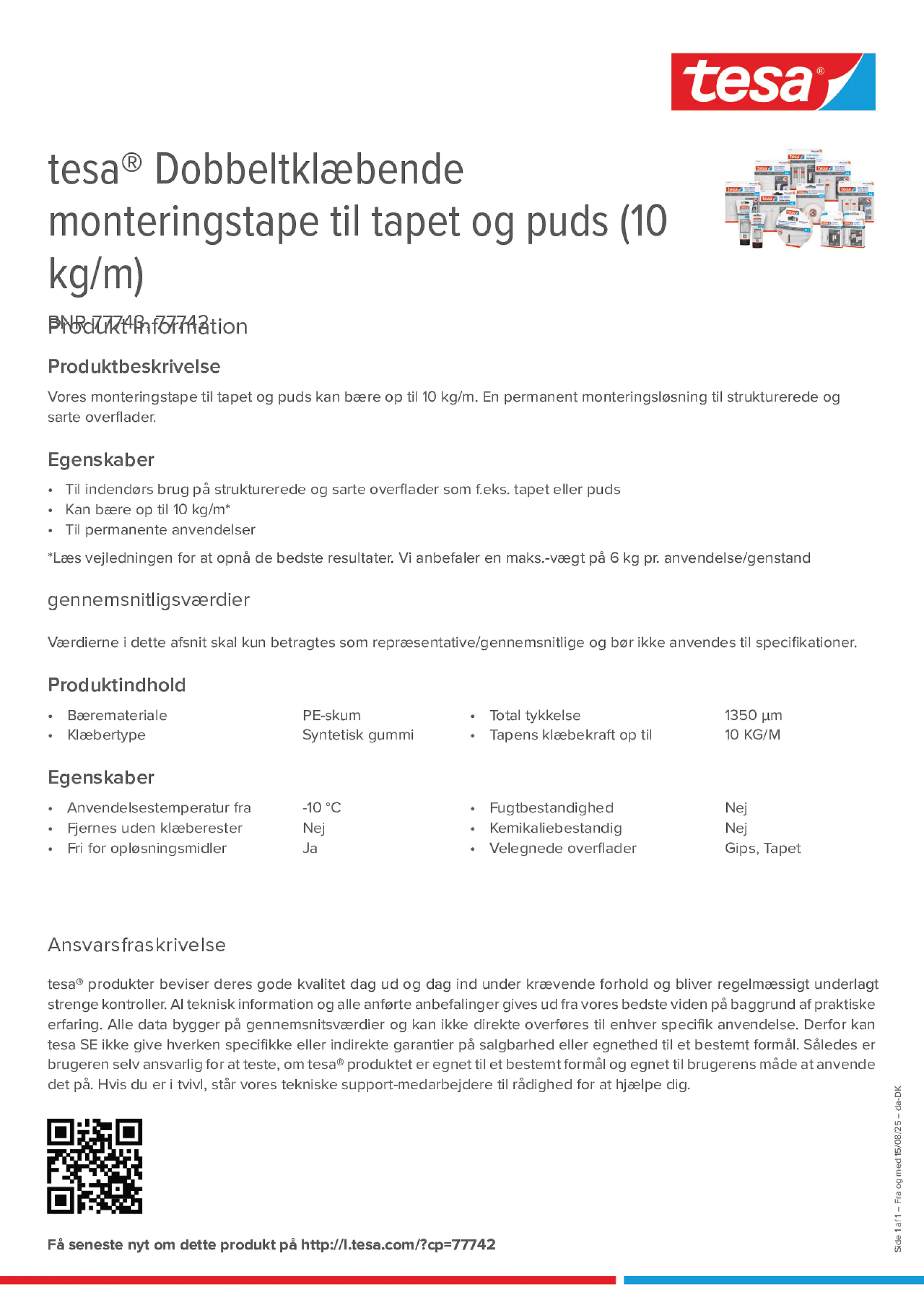 Product information_tesa® 77742_da-DK