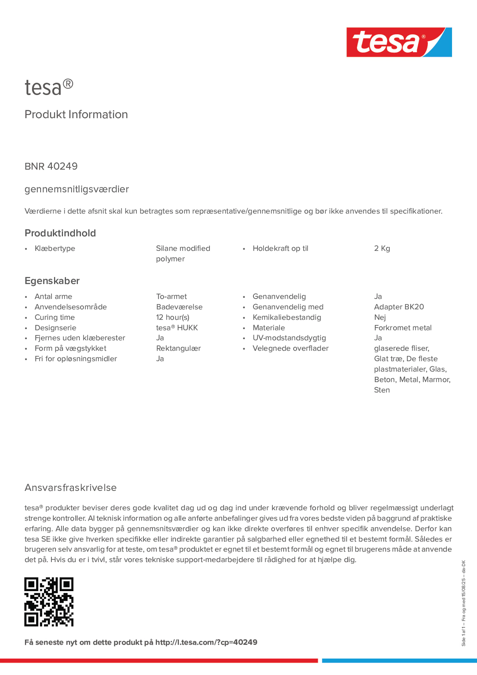 Product information_tesa® 40249_da-DK