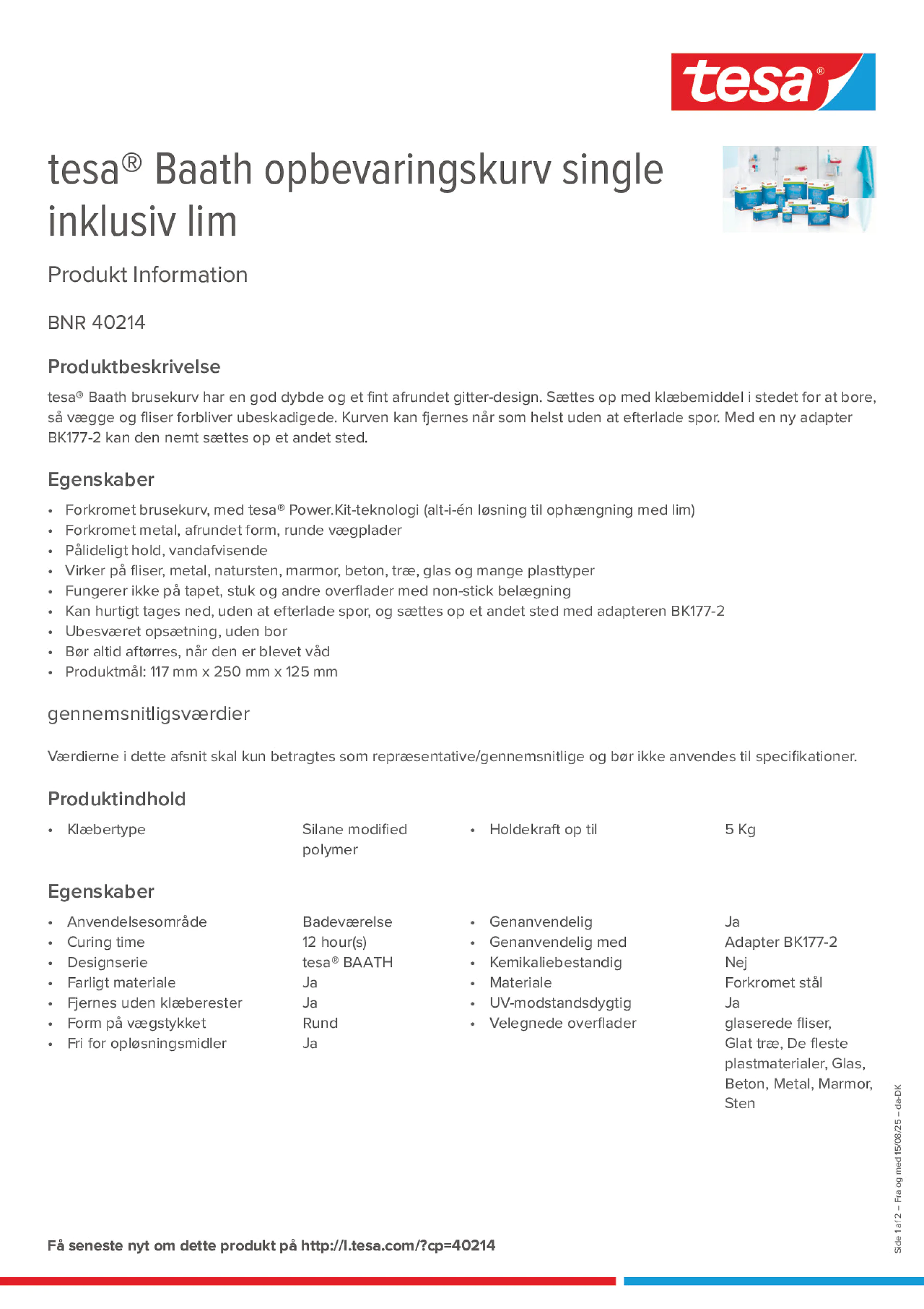 Product information_tesa® 40214_da-DK
