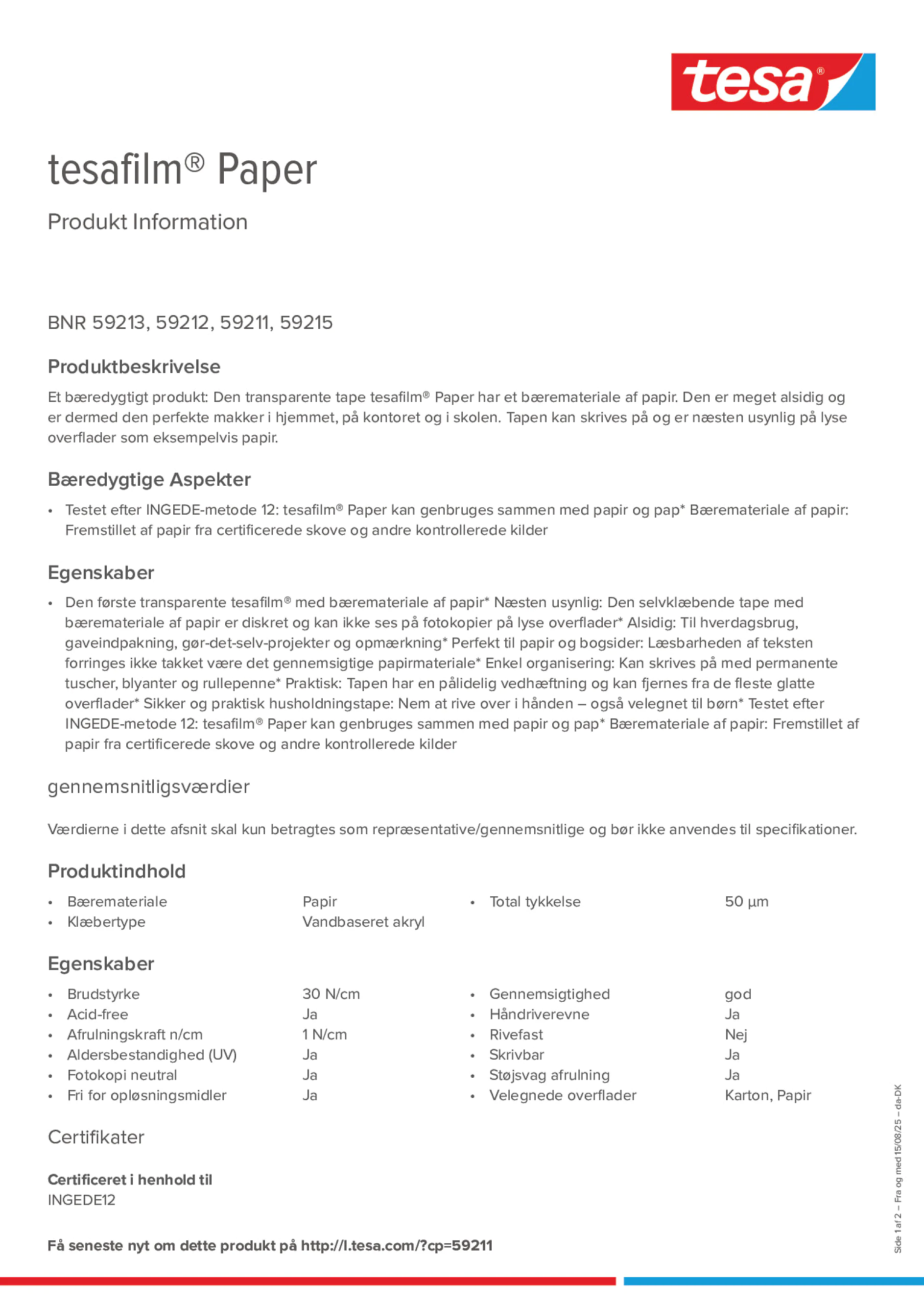 Product information_tesafilm® 59213_da-DK