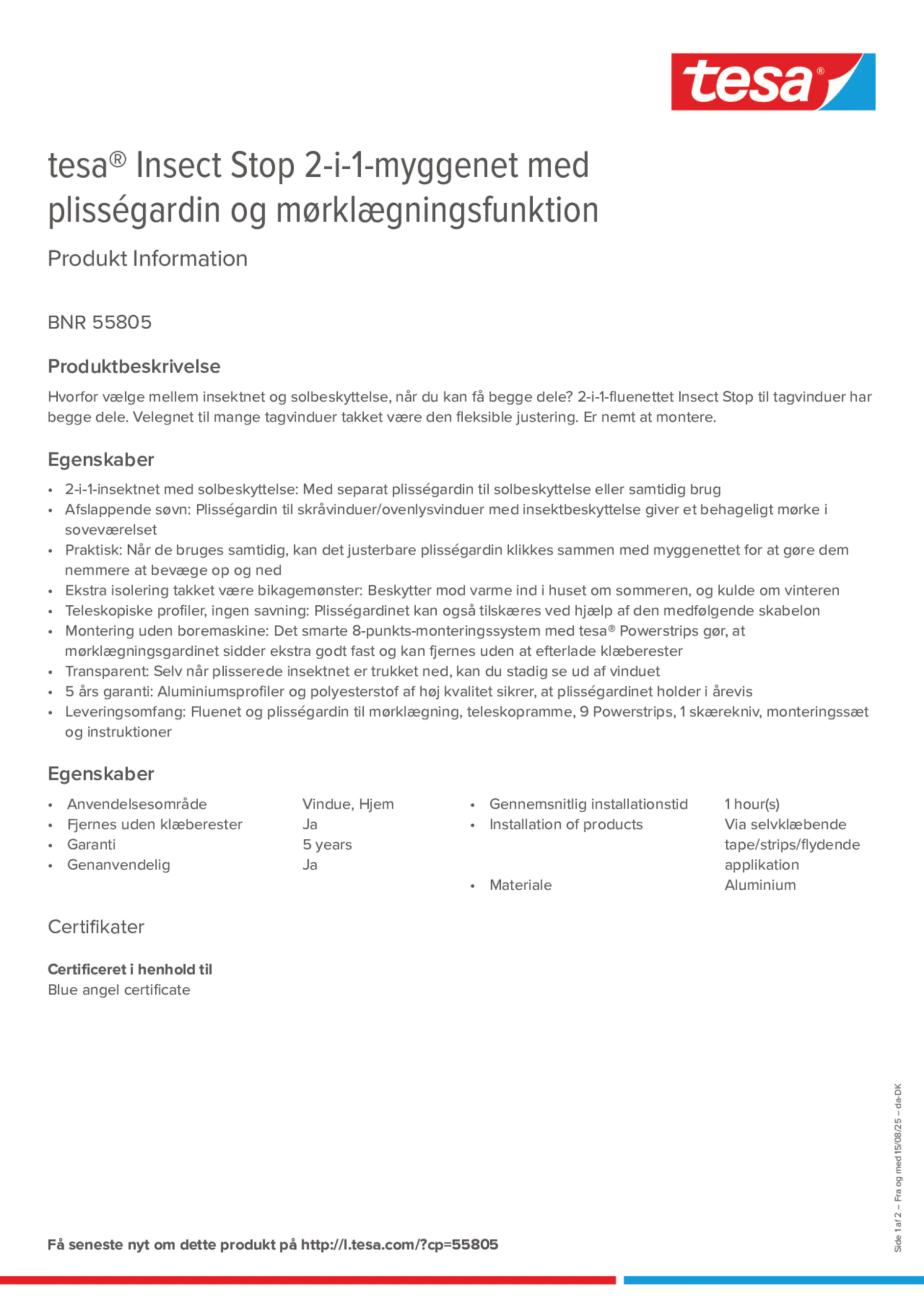 Product information_tesa® 55805_da-DK