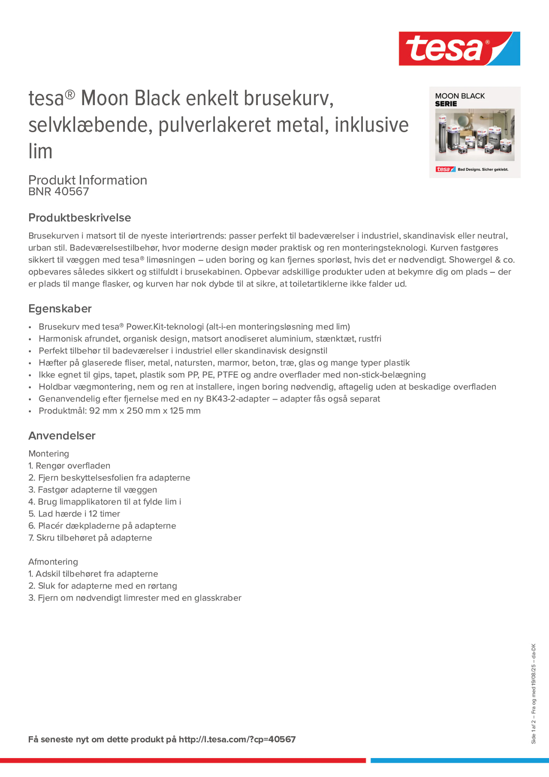 Product information_tesa® 40567_da-DK