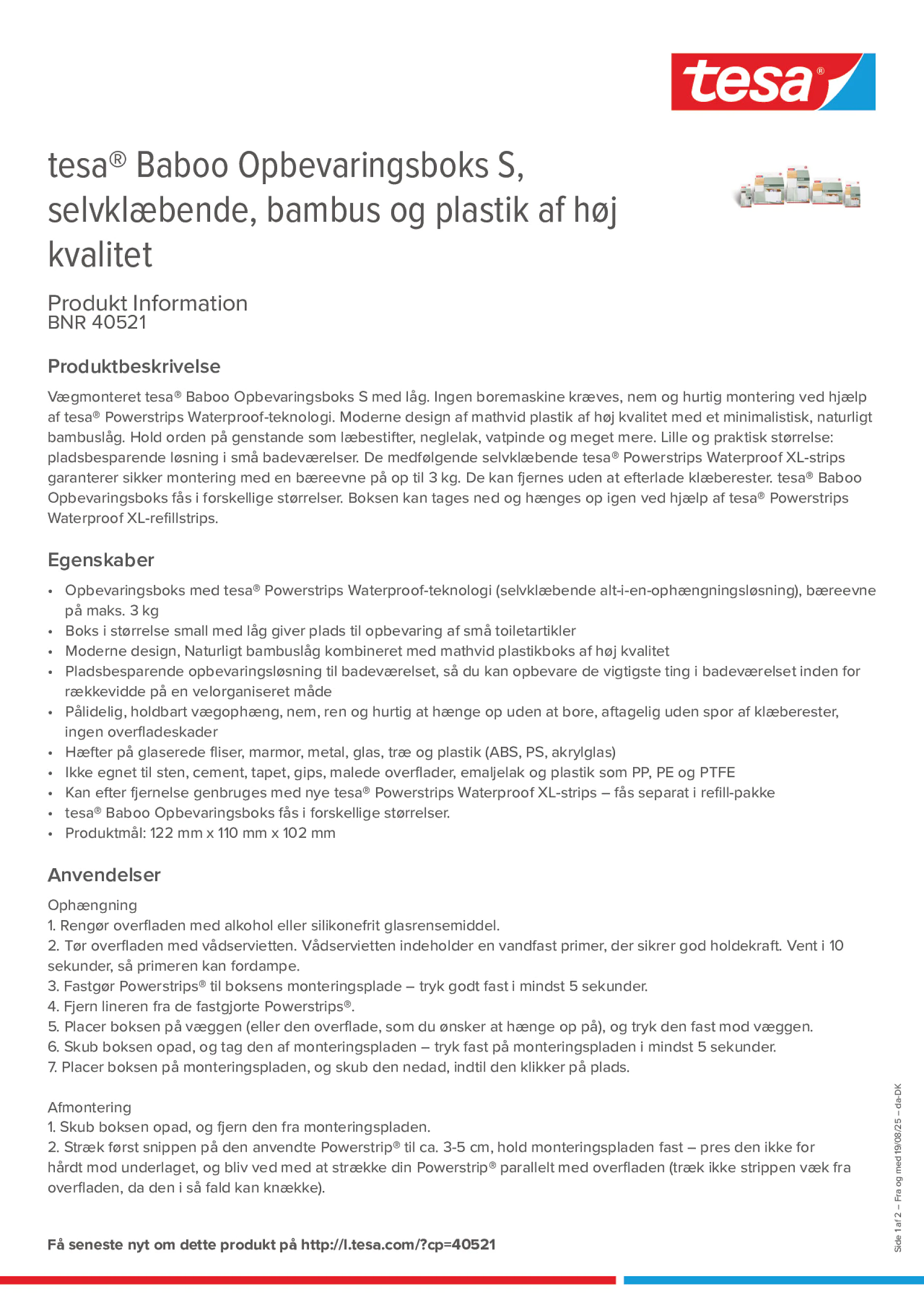 Product information_tesa® 40521_da-DK
