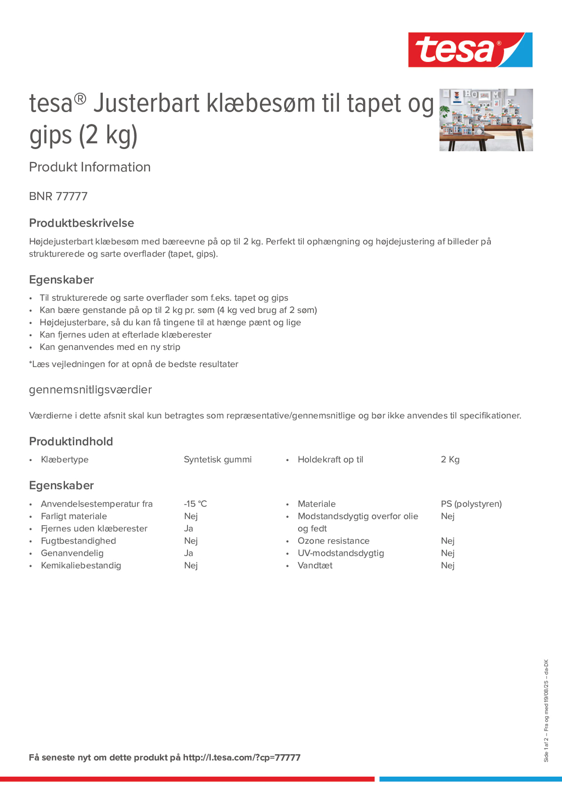 Product information_tesa® 77777_da-DK