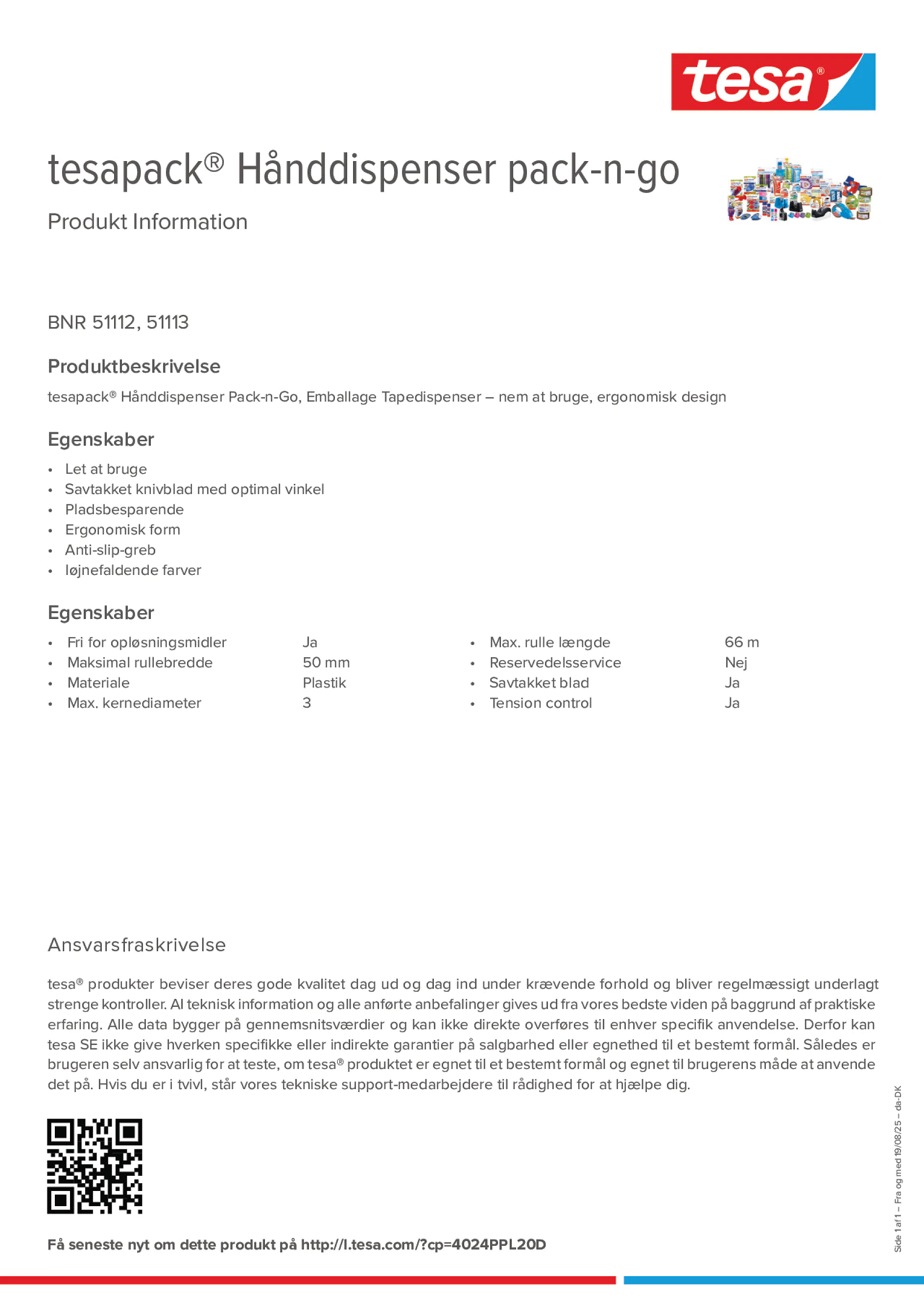 Product information_tesapack® 51113_da-DK