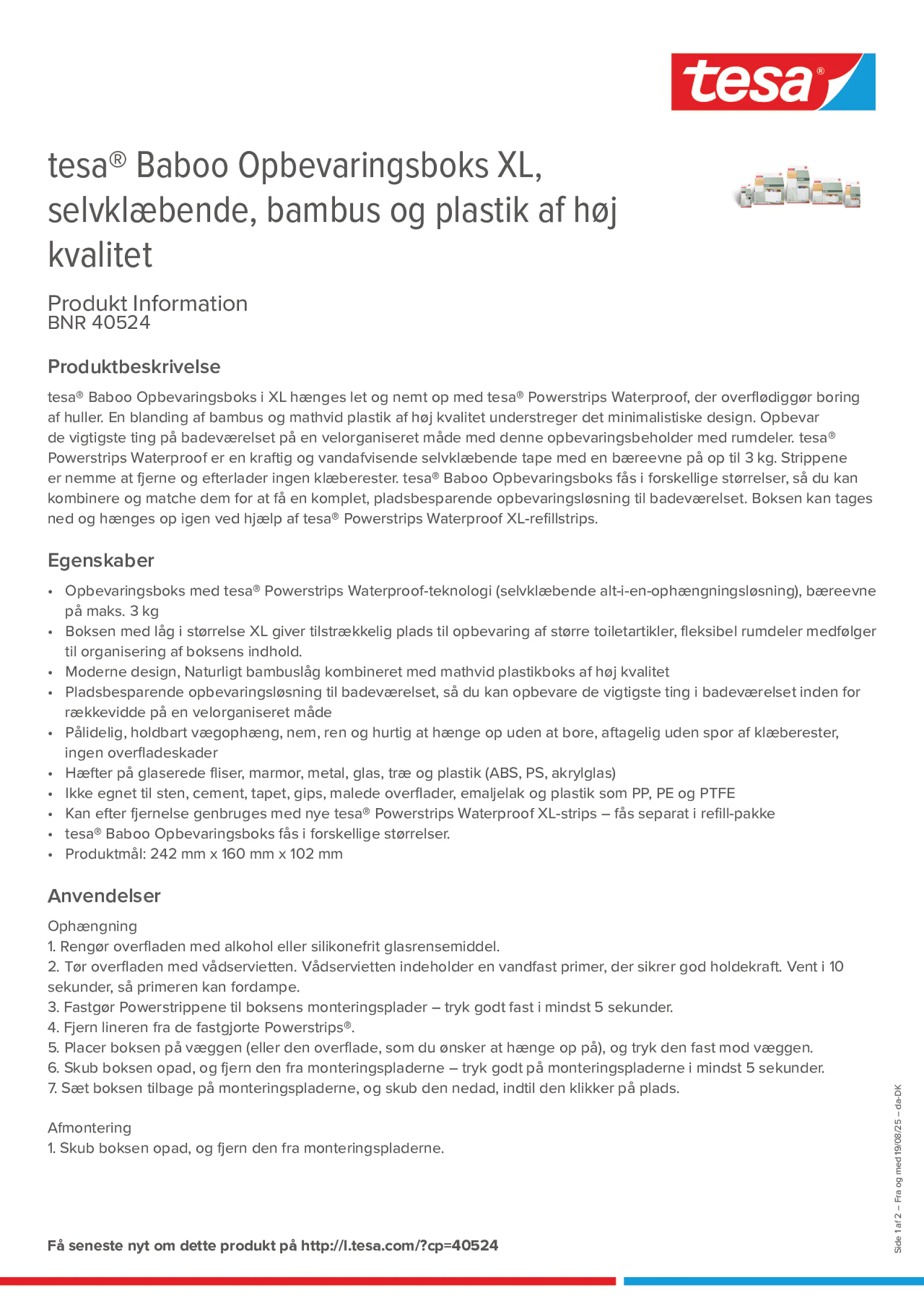 Product information_tesa® 40524_da-DK