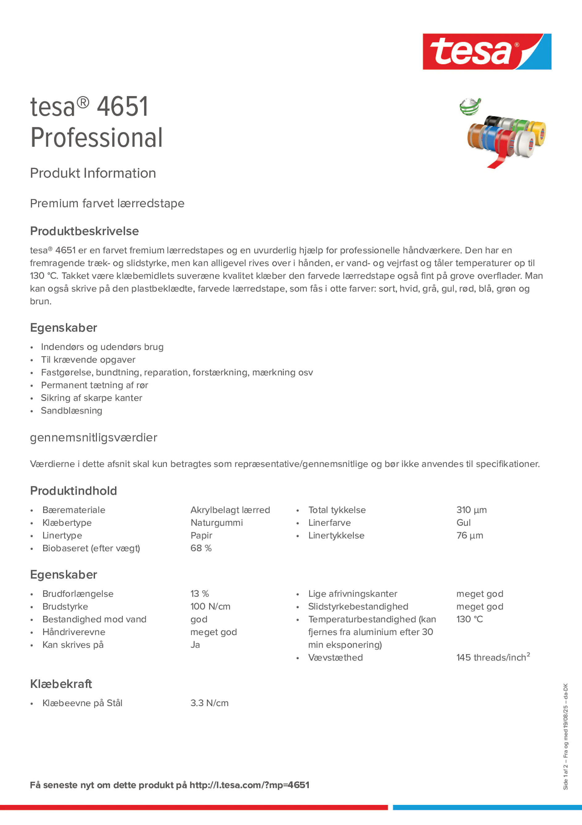Product information_tesa® 04651_da-DK