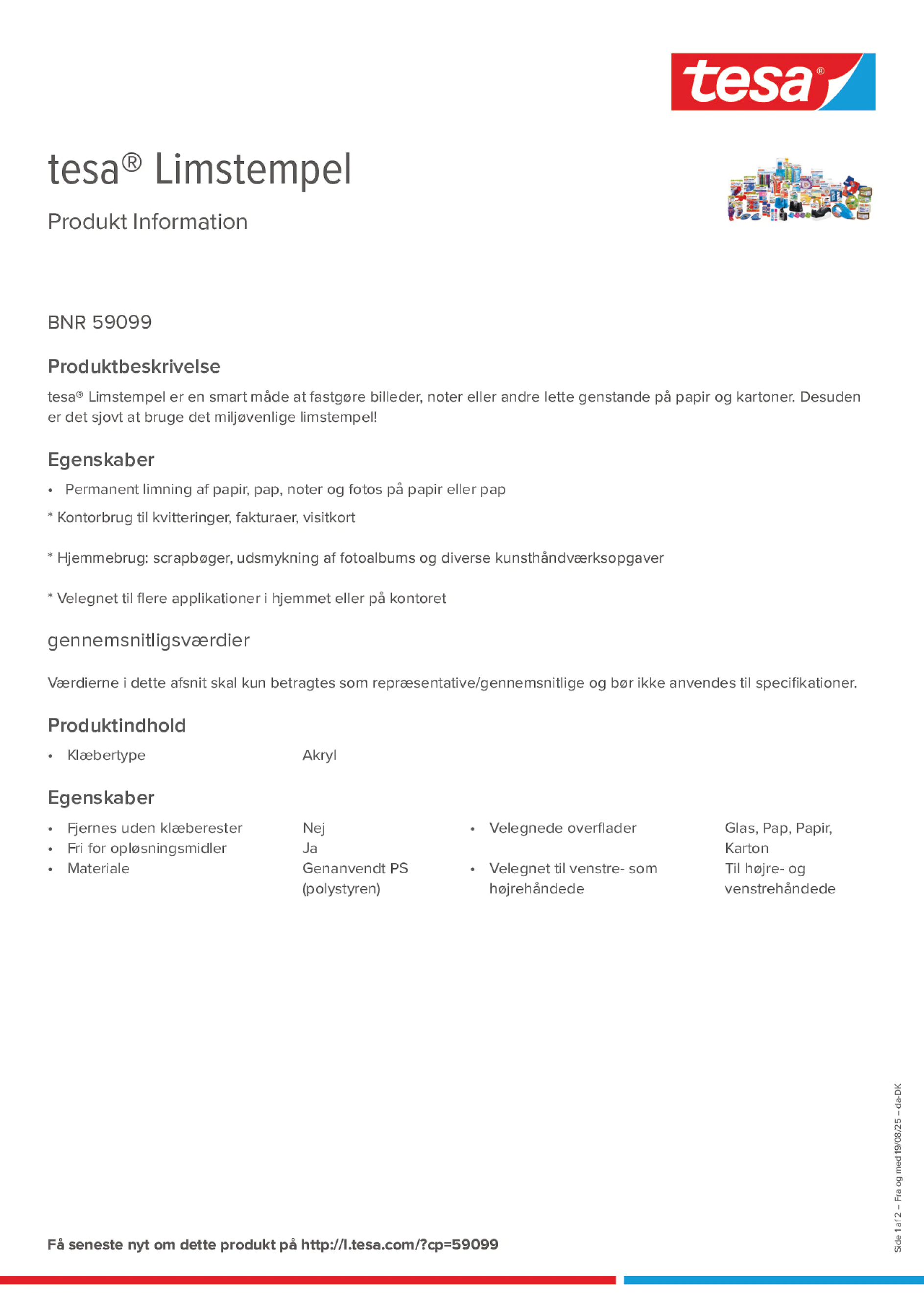 Product information_tesa® 59099_da-DK