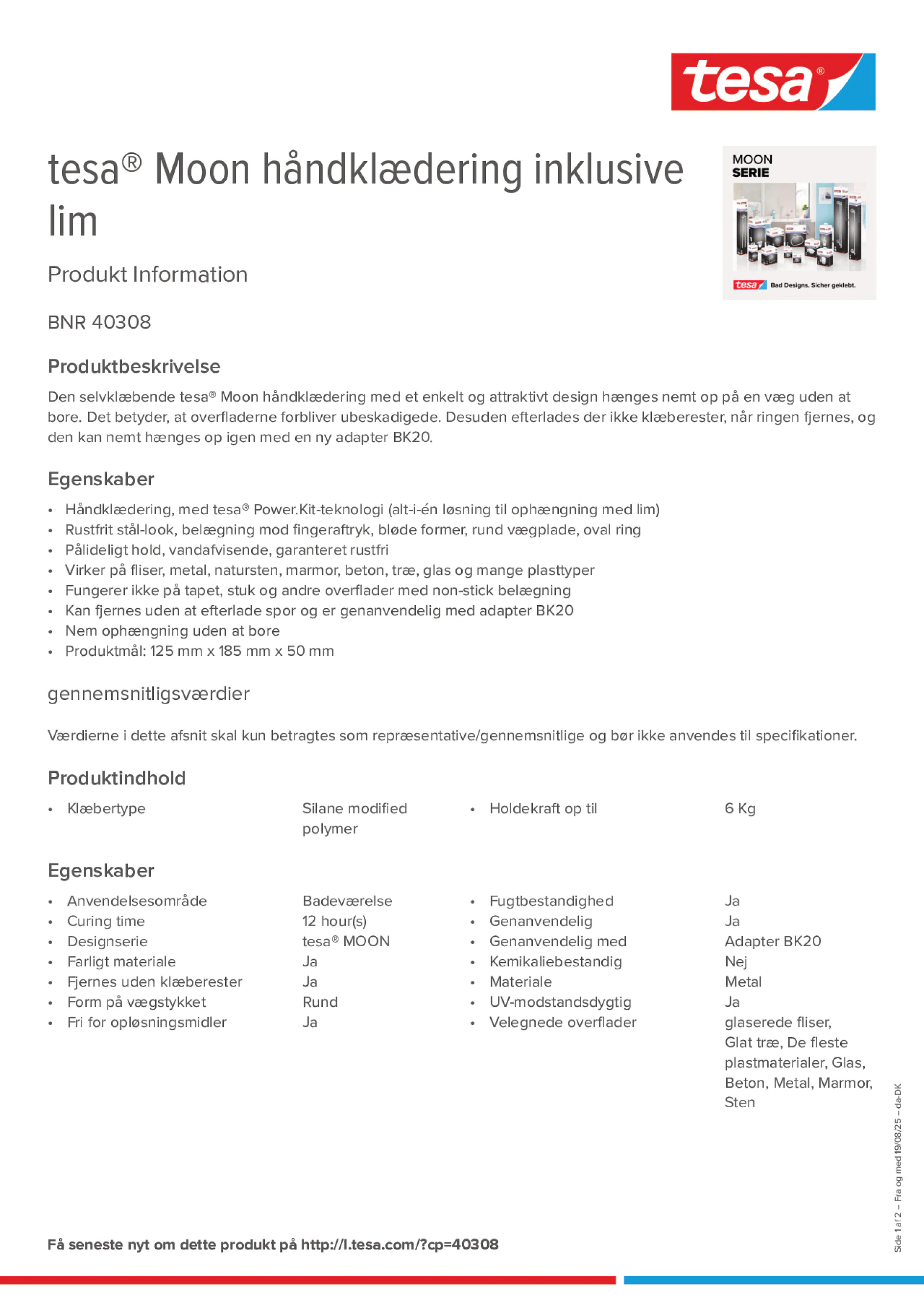Product information_tesa® 40308_da-DK