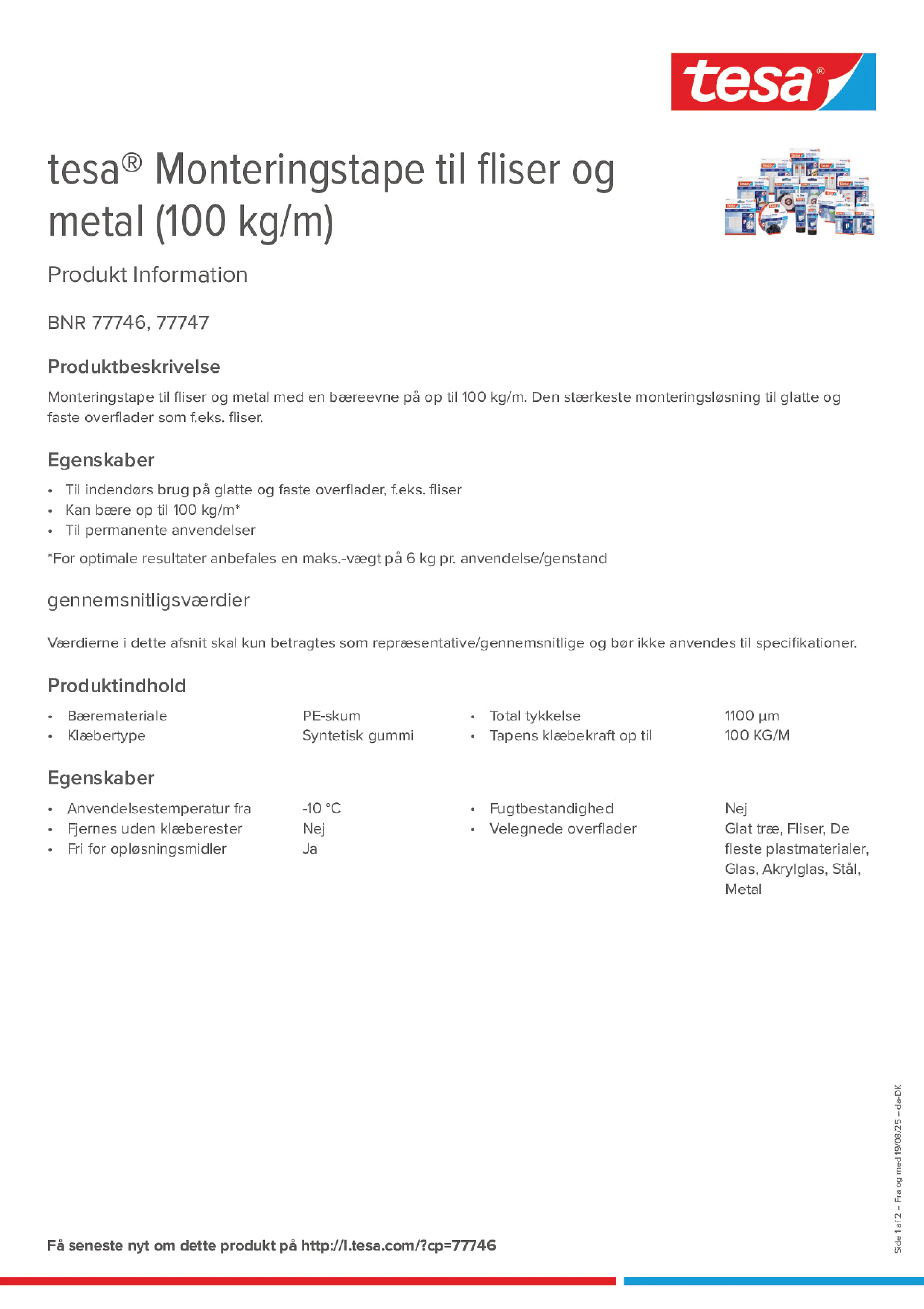 Product information_tesa® 77746_da-DK