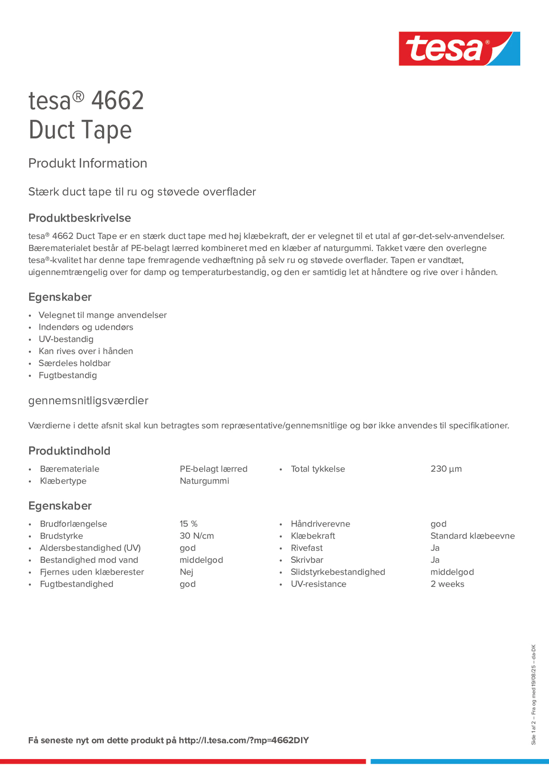 Product information_tesa® 04662_da-DK