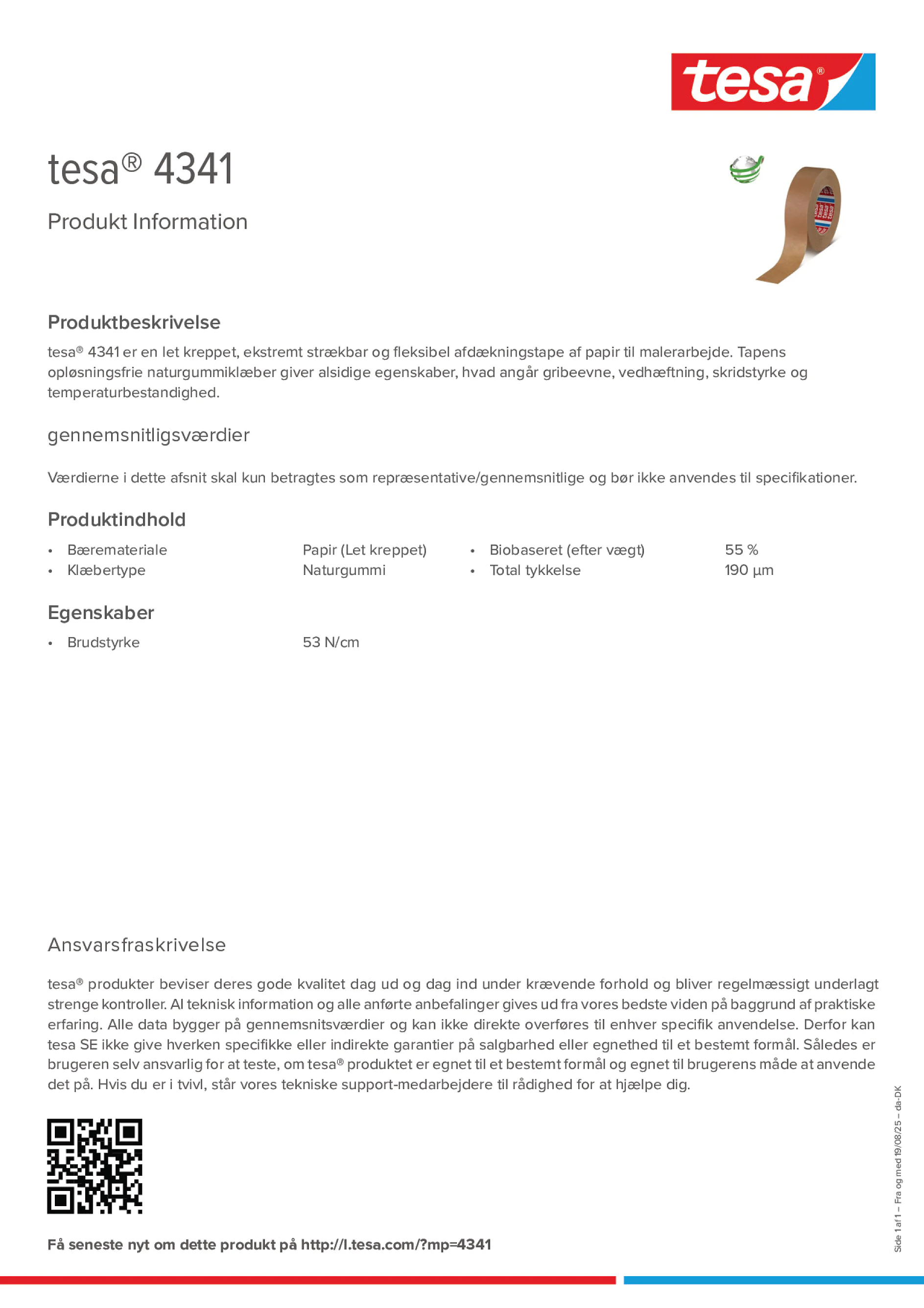 Product information_tesa® 4341_da-DK