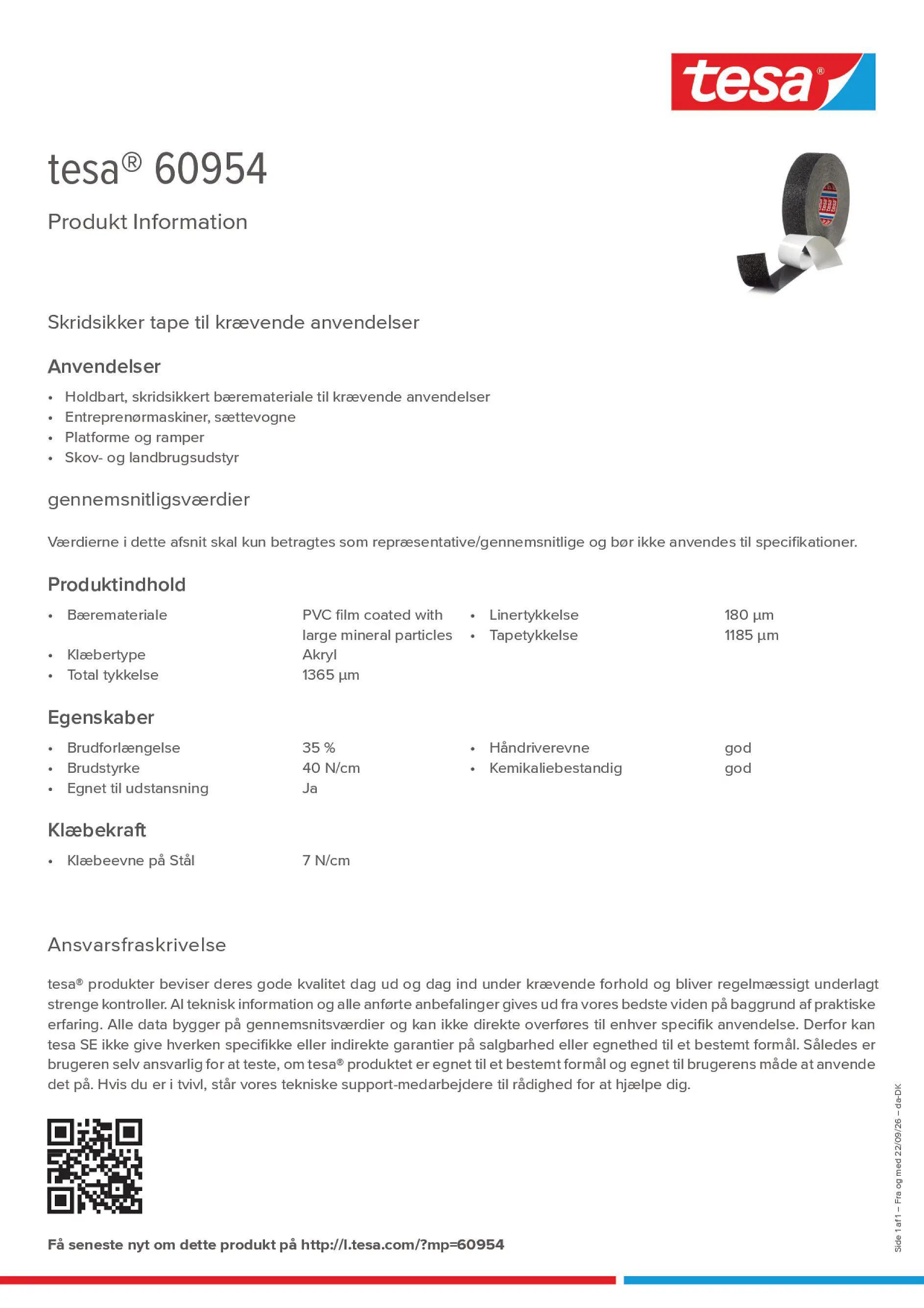 Product information_tesa® 60954_da-DK