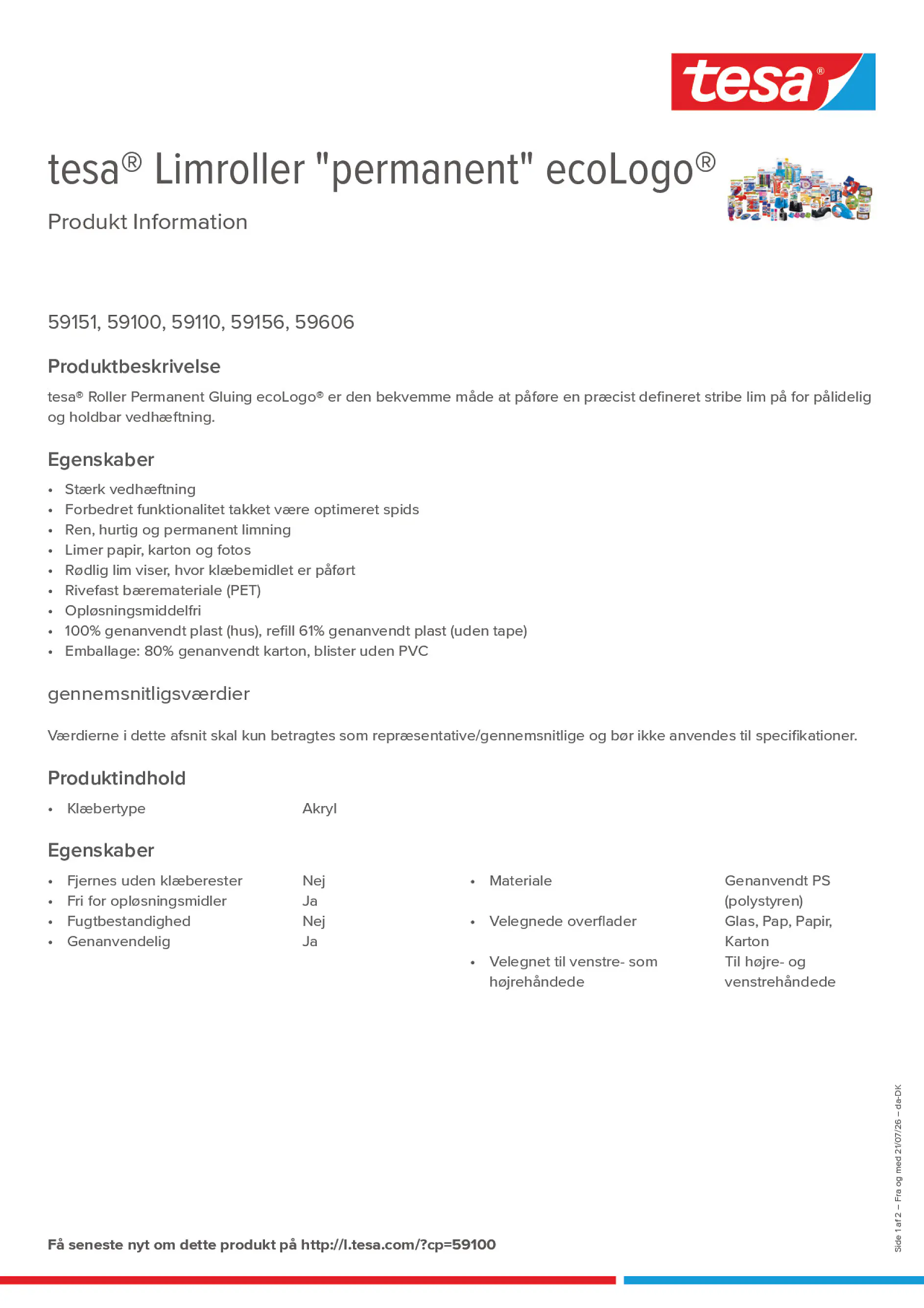 Product information_tesa® 59100_da-DK