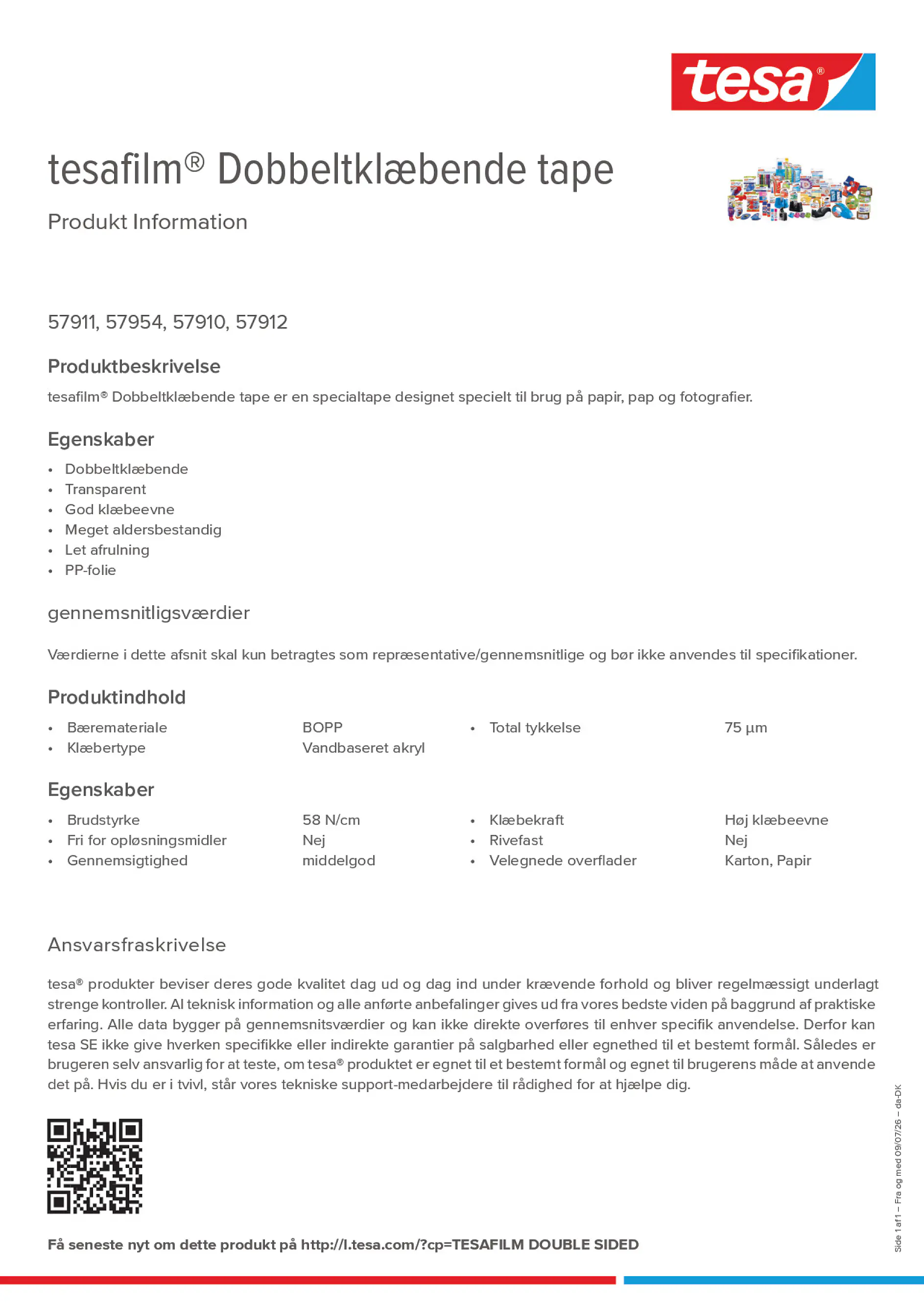 Product information_tesafilm® 57910_da-DK